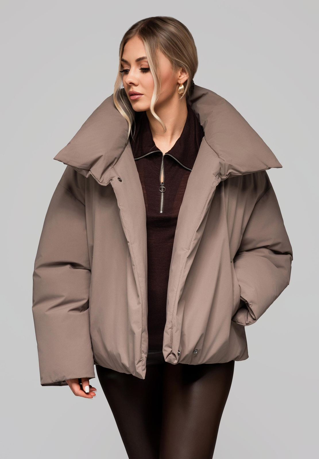 Edoti Women's quilted jacket with stand-up collar OW-JALP-0101 v3