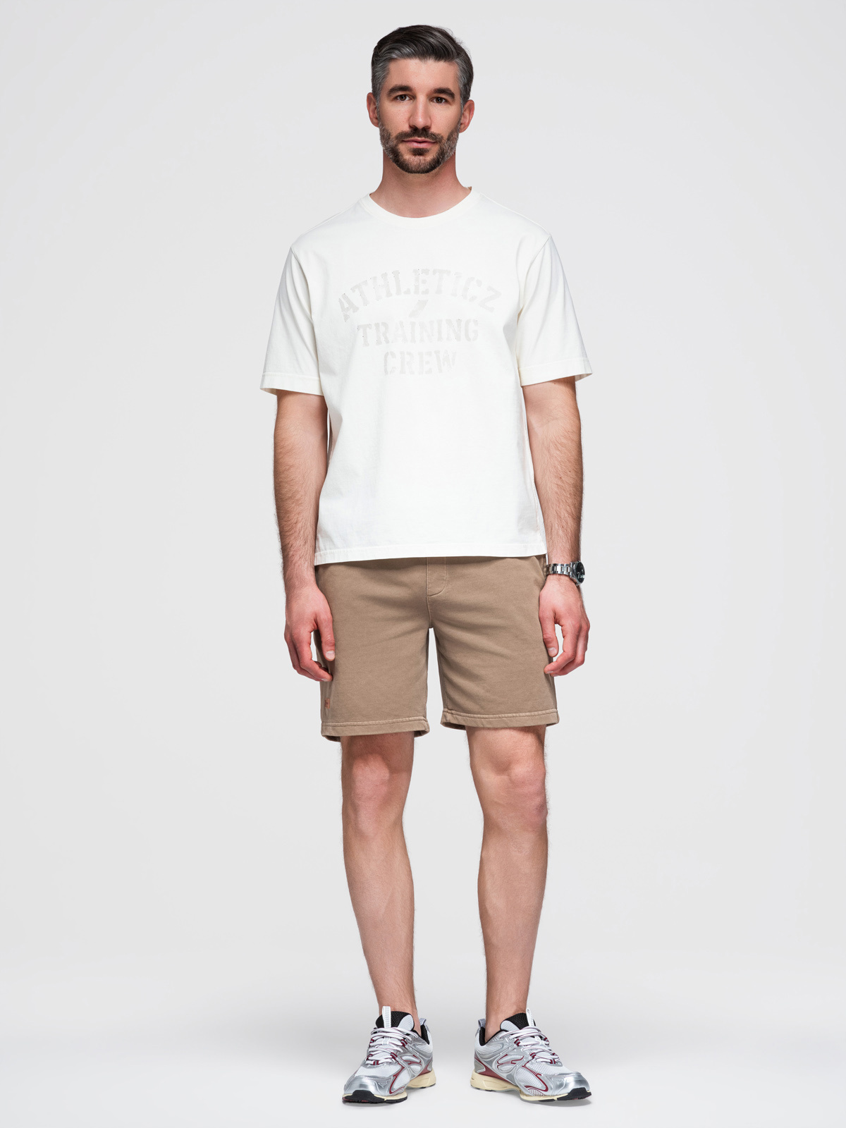 Ombre RELAXED FIT men's athleisure style short sweat shorts - light brown