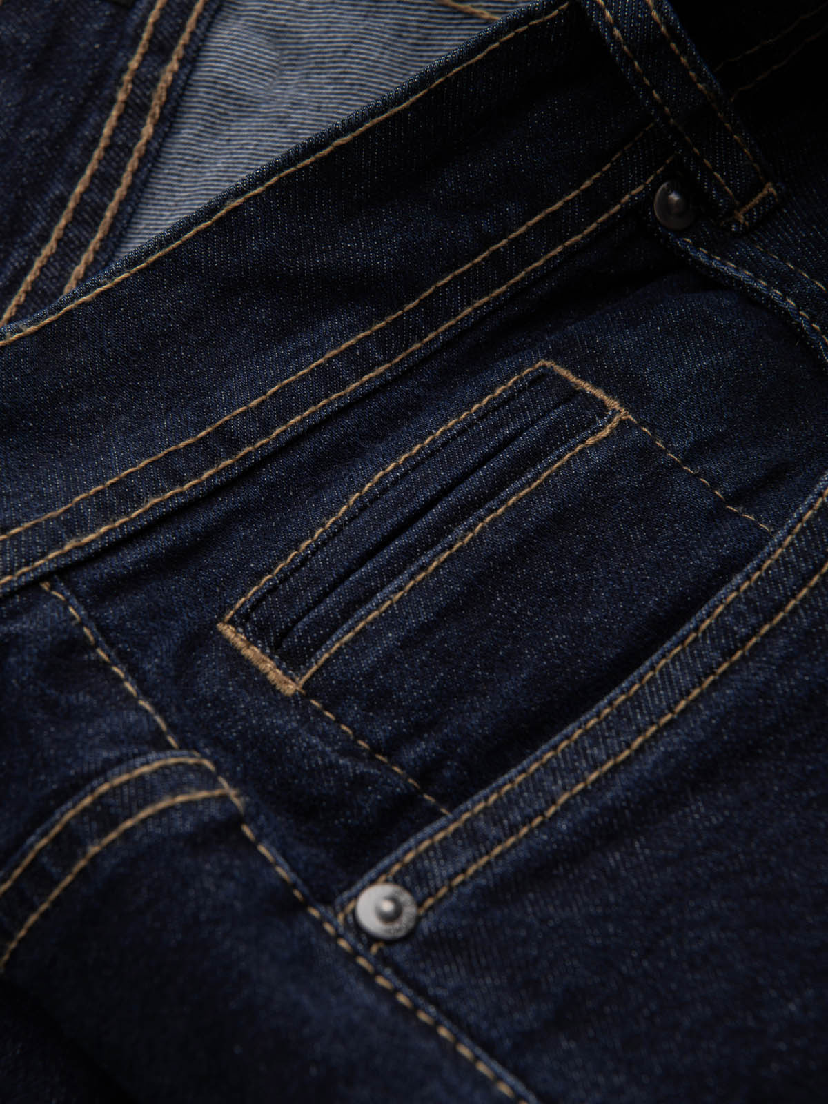 Ombre Men's denim shorts with rolled up legs - navy blue