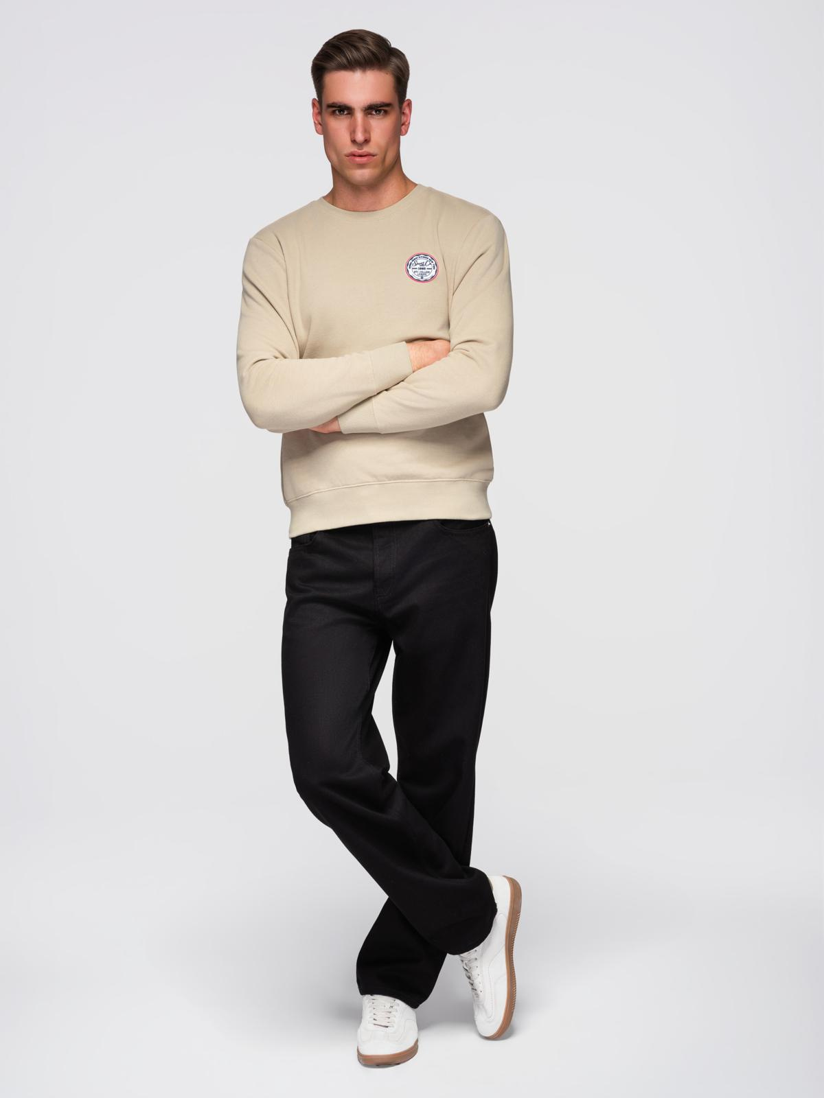 Ombre Men's non-stretch sweatshirt with patch