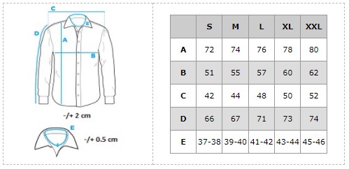 Cămașă bărbați, Ombre