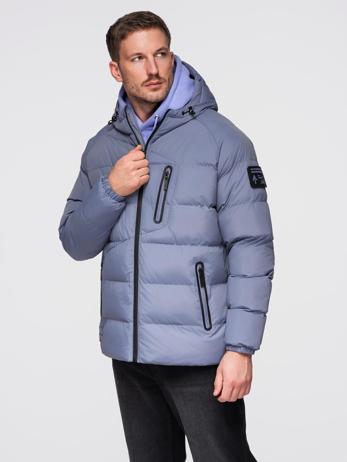 Ombre pánska zateplená prešívaná bunda