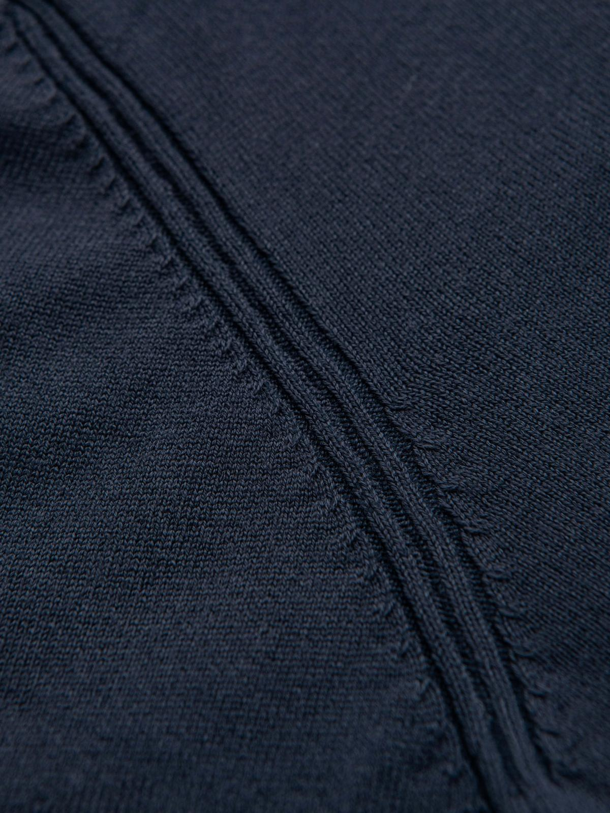 Ombre Men's sweater with viscose and spread neckline - navy blue