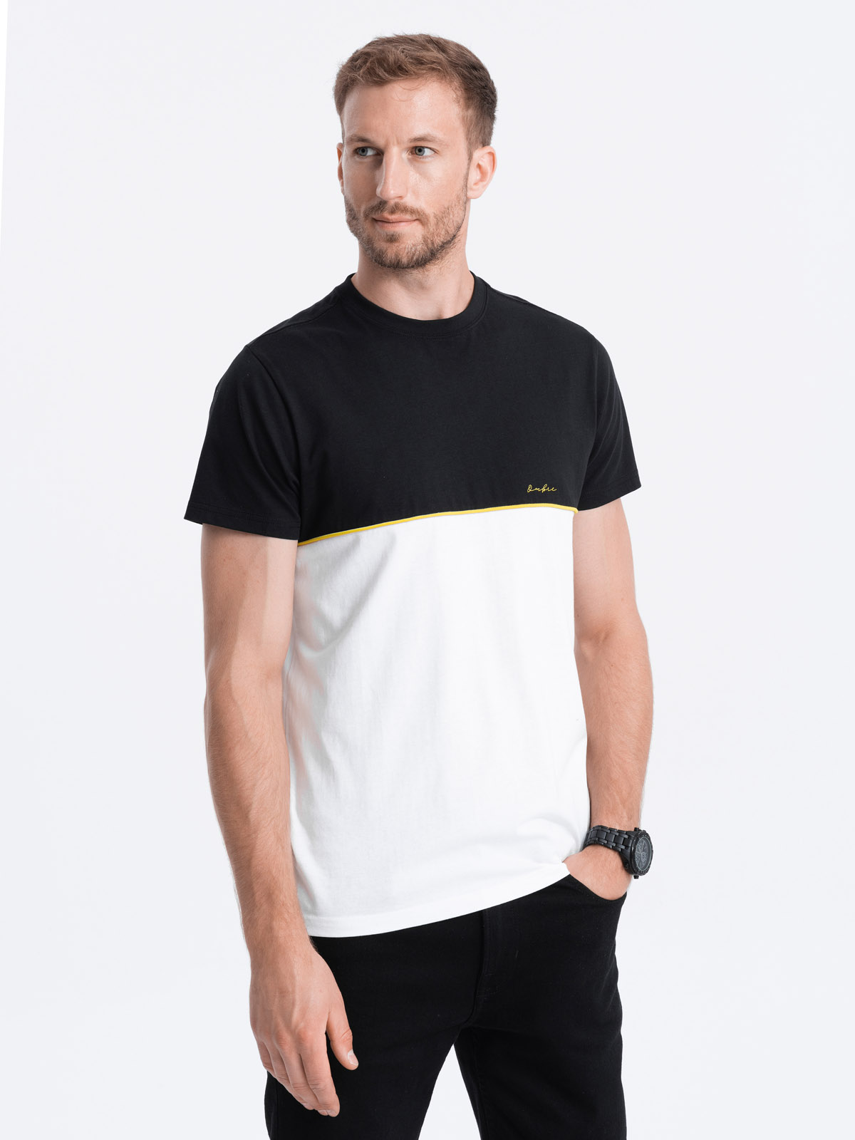 Ombre Men's two-tone cotton t-shirt