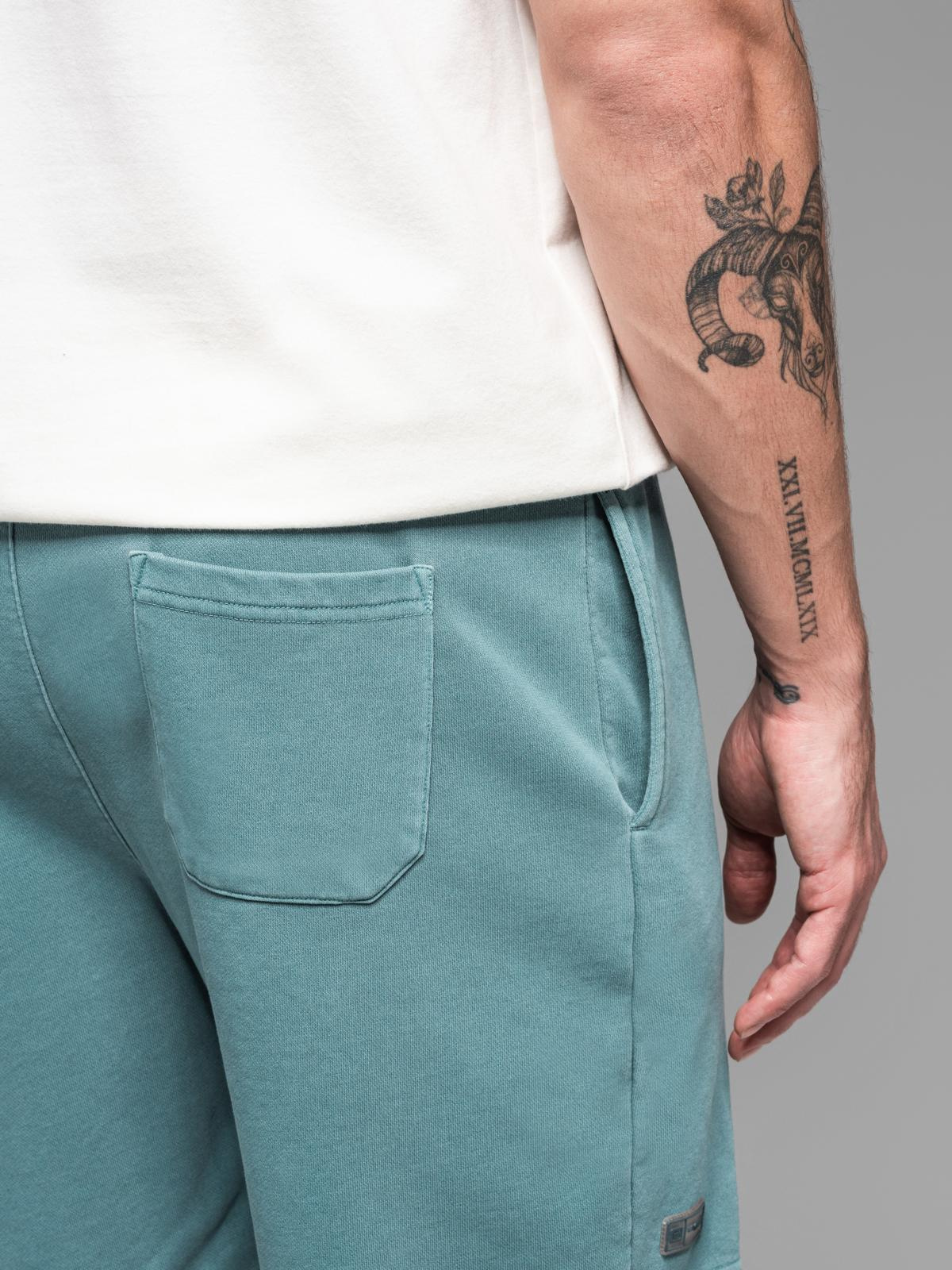 Ombre Men&#039;s RELAXED FIT athleisure style short sweat shorts - turquoise