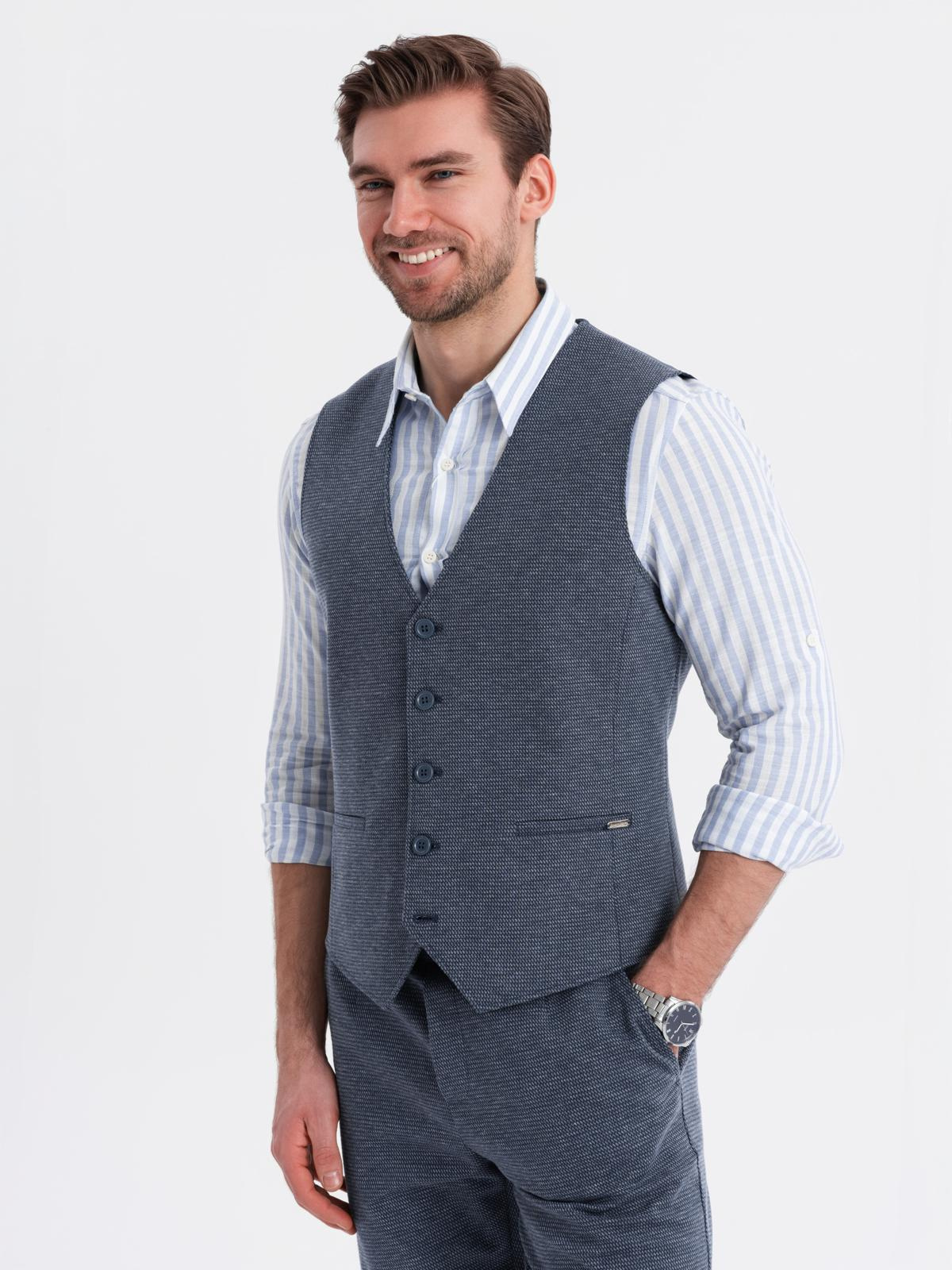 Ombre Men&#039;s elegant set suit vest + shorts