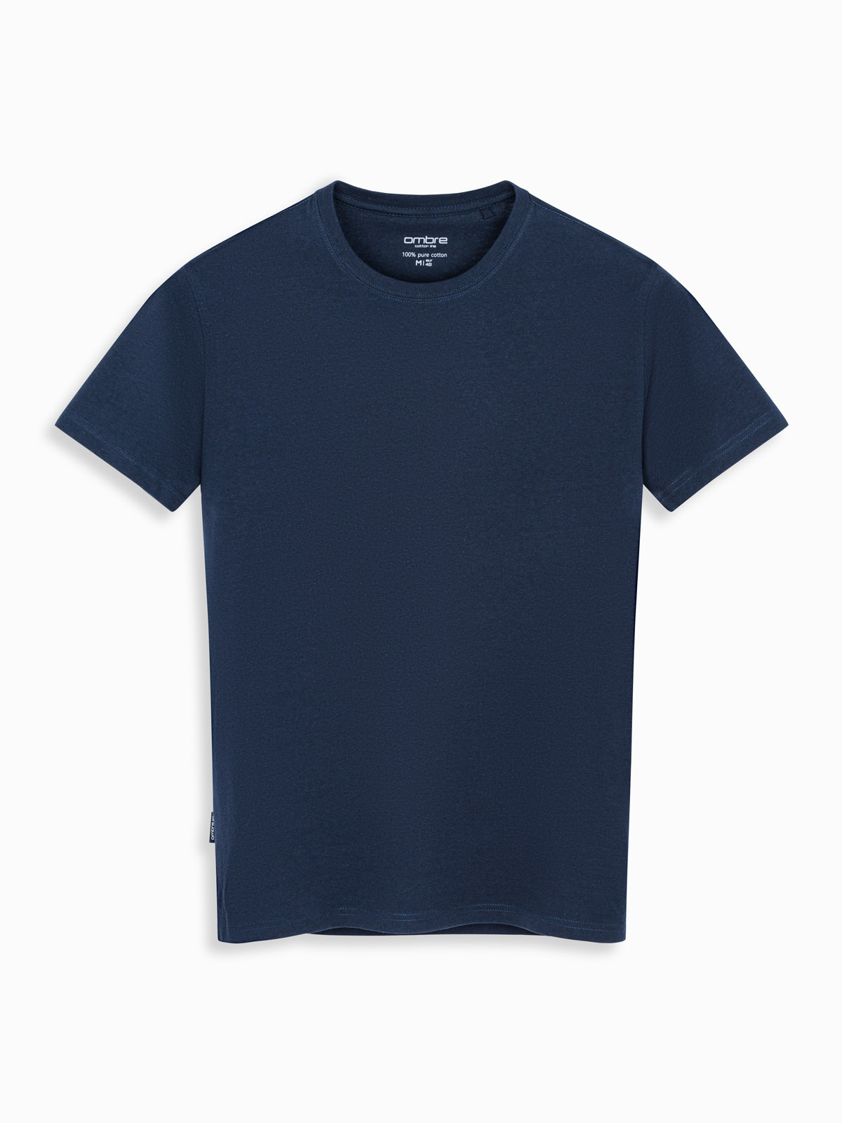 Ombre Classic BASIC men's cotton T-shirt - navy blue