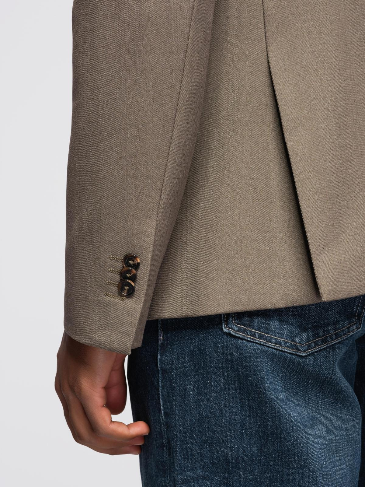 Ombre Men&#039;s elegant SLIM FIT jacket with rayon - olive