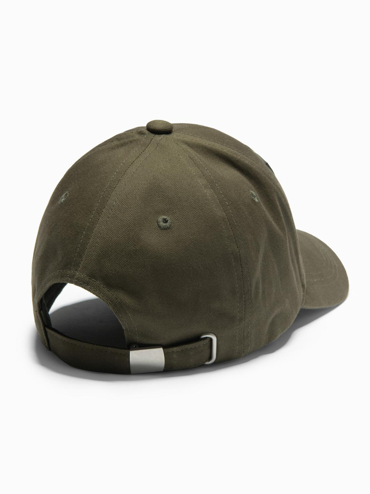 Ombre Men&#039;s baseball cap with visor and large patch - khaki