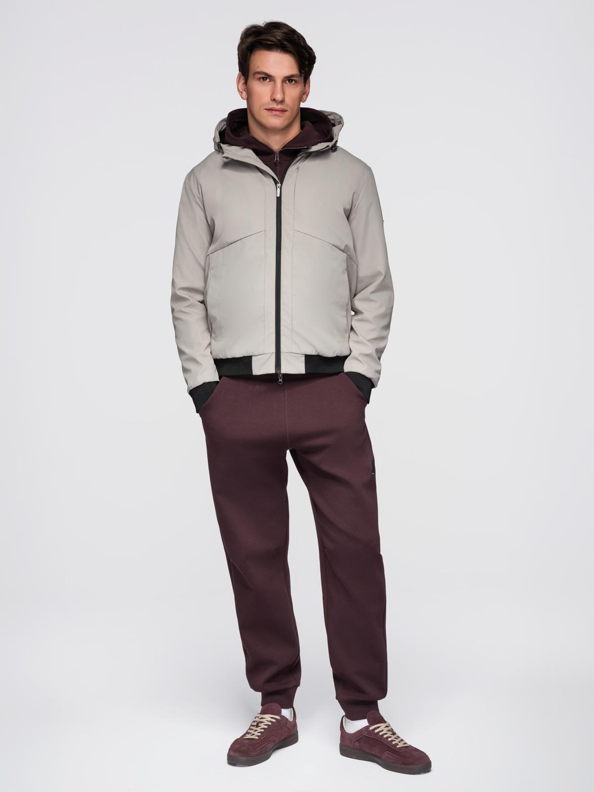 Ombre Men's lightweight jacket with mesh lining and hood