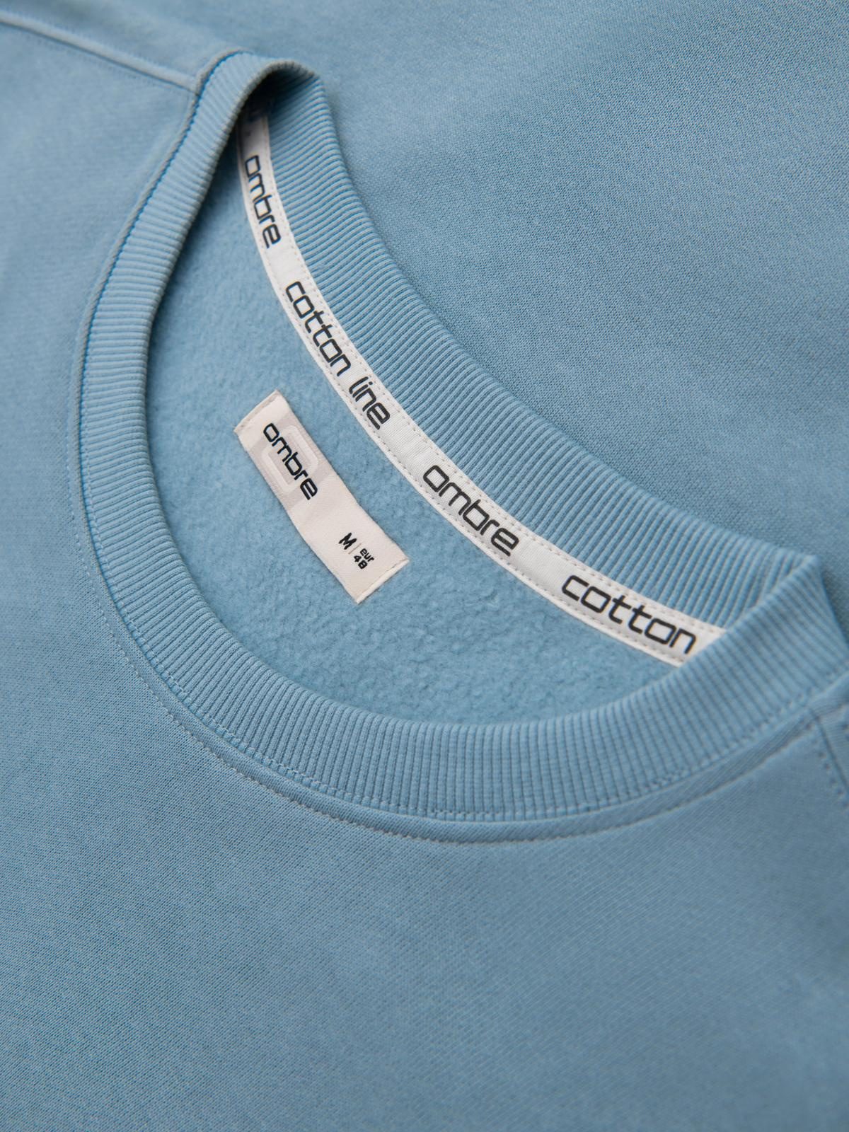 Ombre BASIC men&#039;s sweatshirt with round neckline - blue