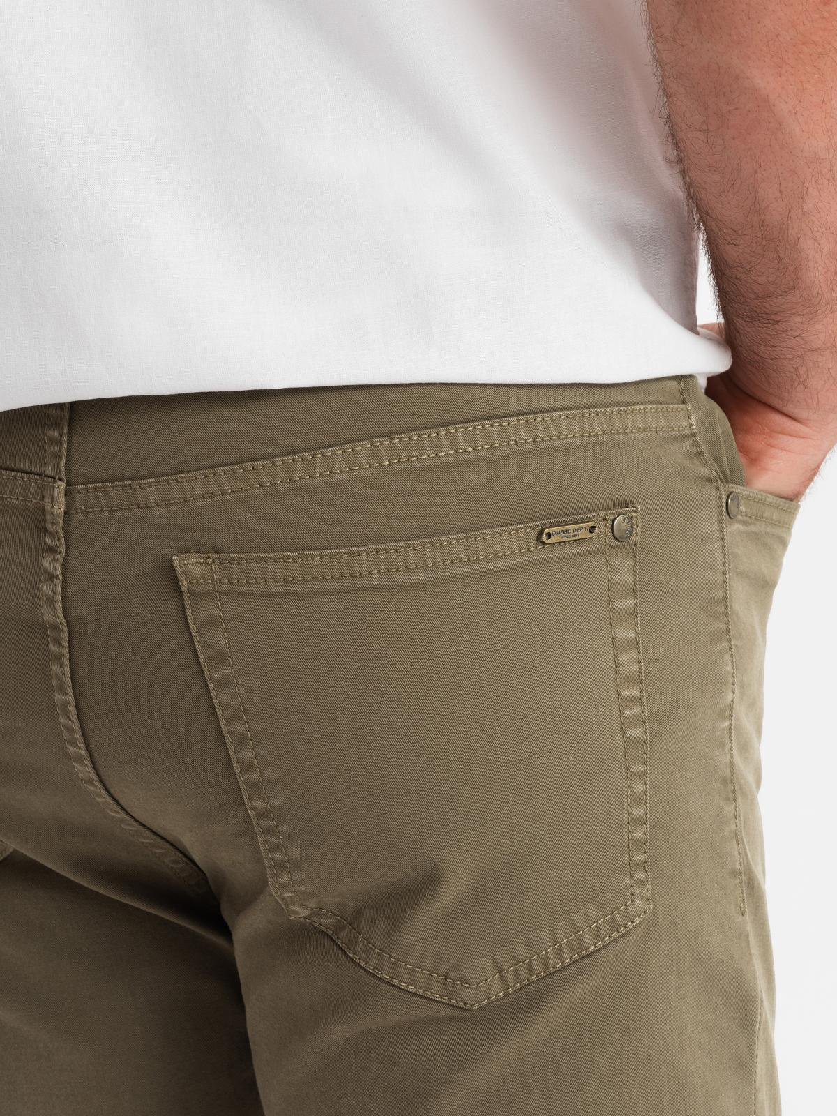 Ombre Men's tailored chino pants - olive