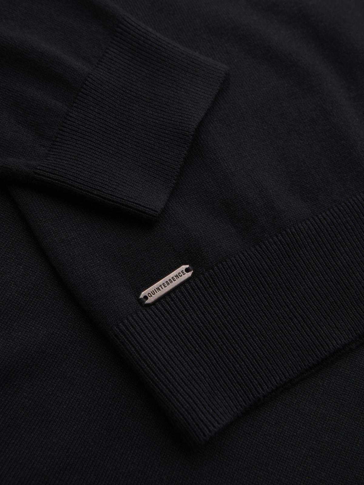 Ombre Monochrome knitted men's viscose cardigan - black