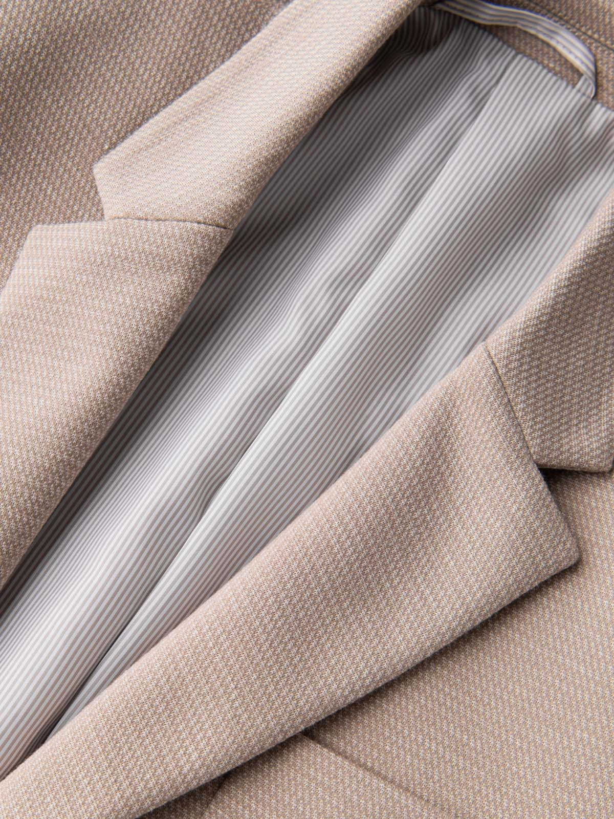 Ombre Elegant fitted men's structured knit blazer - beige