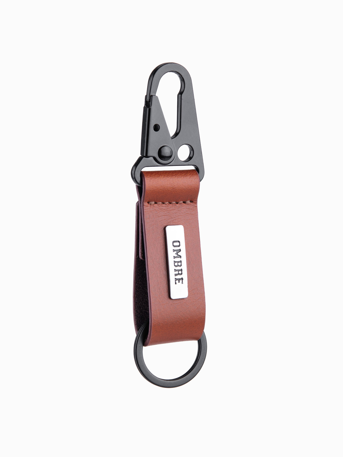 Ombre Men's key ring with snap hook - black