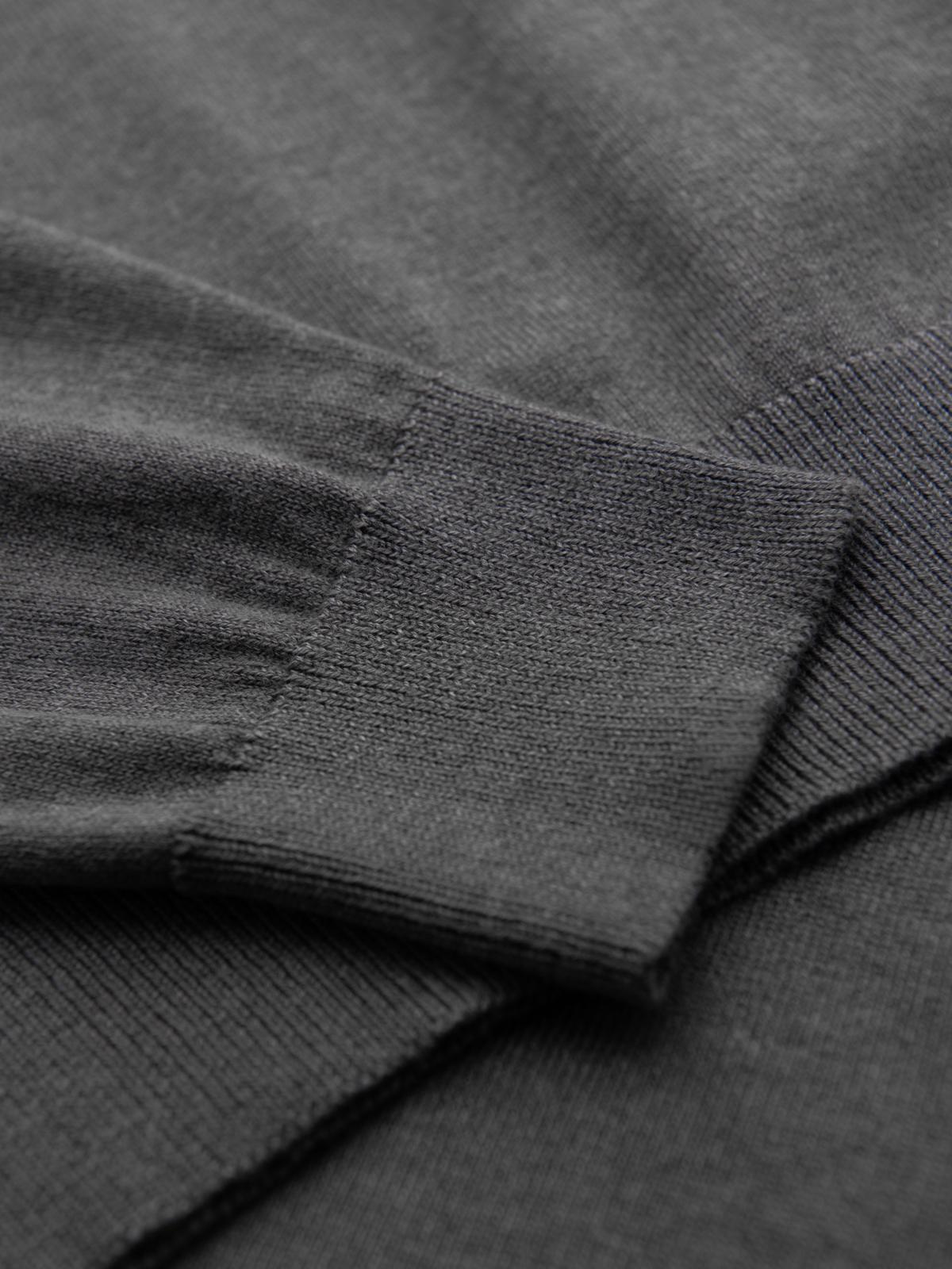 Ombre One color men&#039;s knitted turtleneck with viscose - grey melange