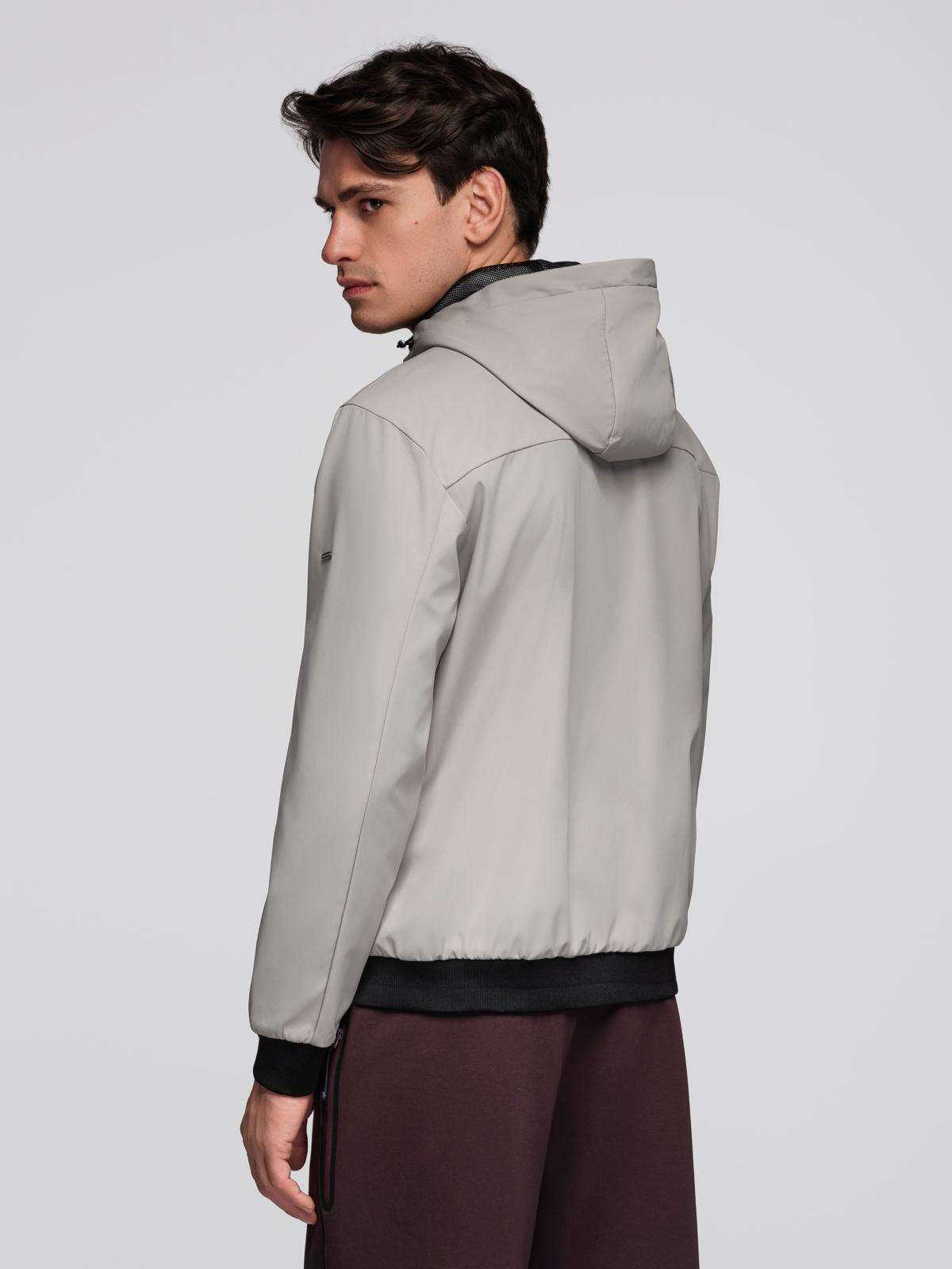 Ombre Men's lightweight jacket with mesh lining and hood