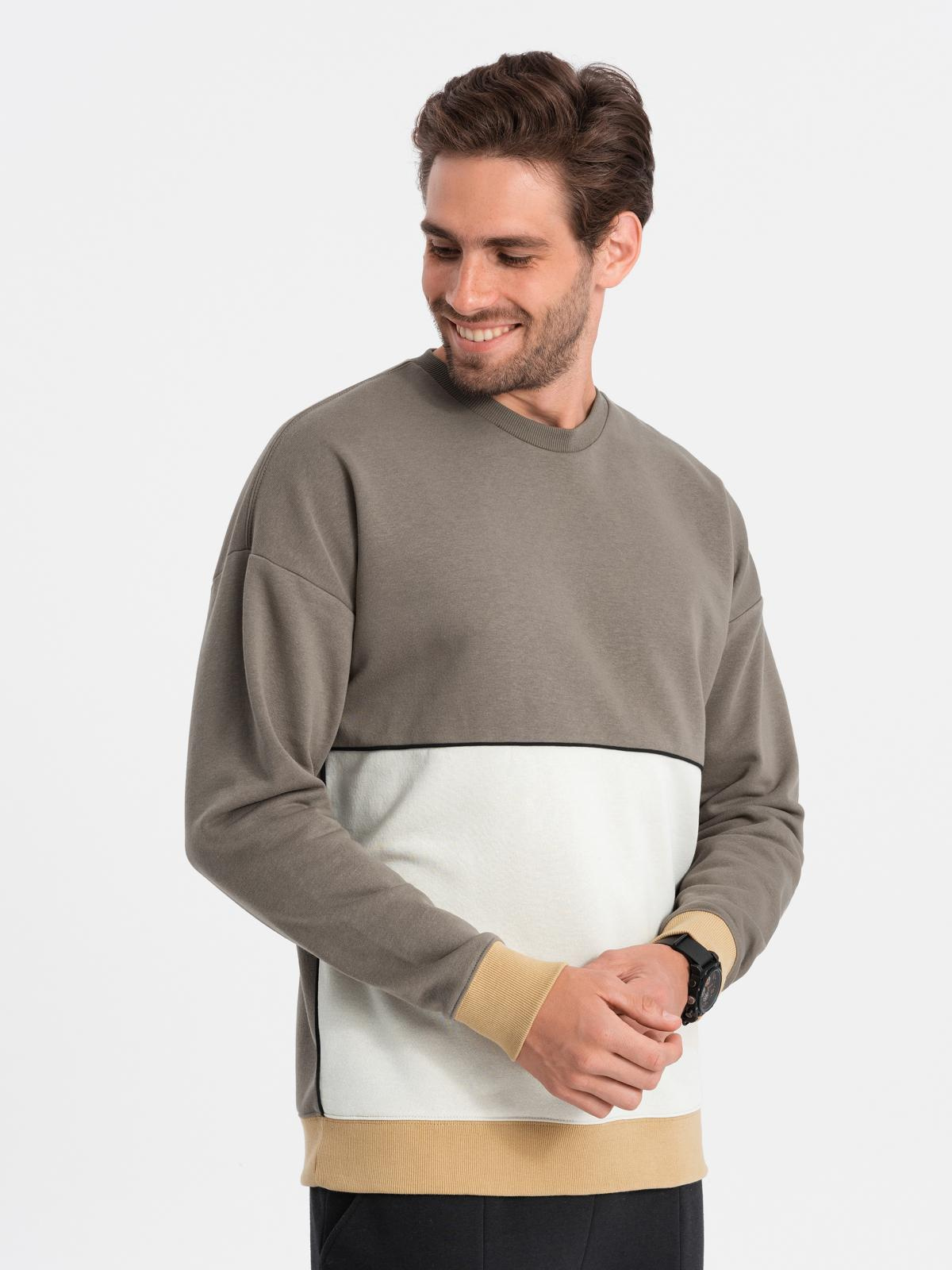 Ombre Men's OVERSIZE sweatshirt with contrasting color combination