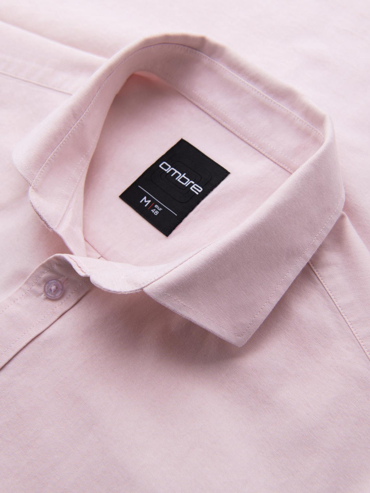 Ombre Cotton pastel men&#039;s oxford shirt - light pink