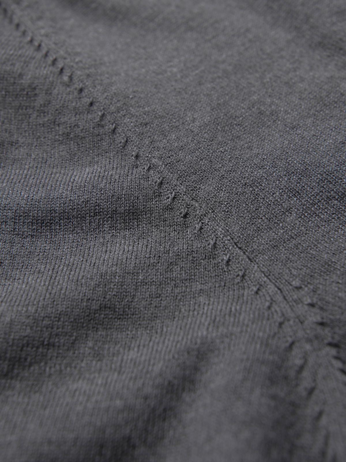 Ombre One color men&#039;s knitted turtleneck with viscose - grey melange