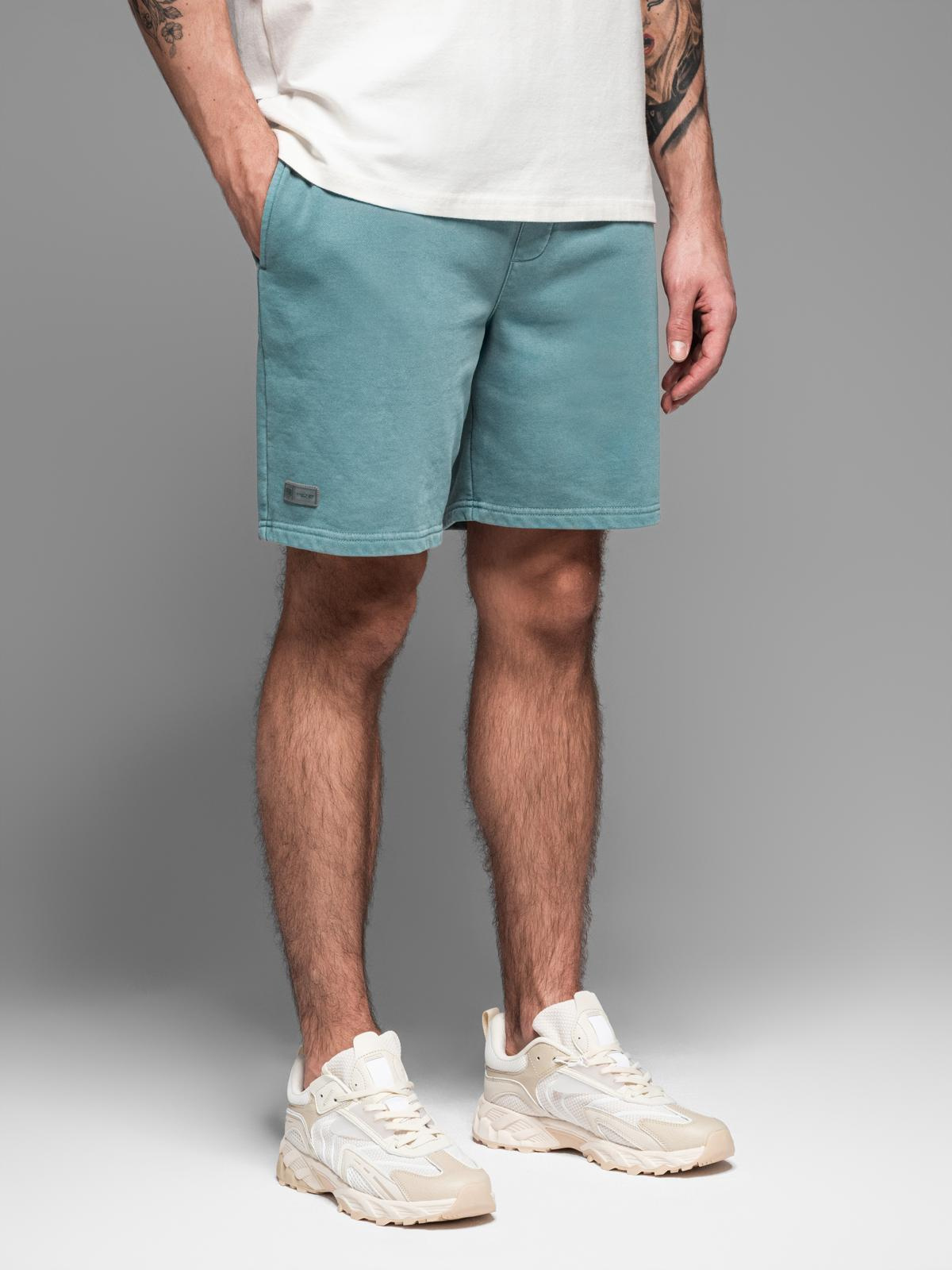Ombre Men&#039;s RELAXED FIT athleisure style short sweat shorts - turquoise