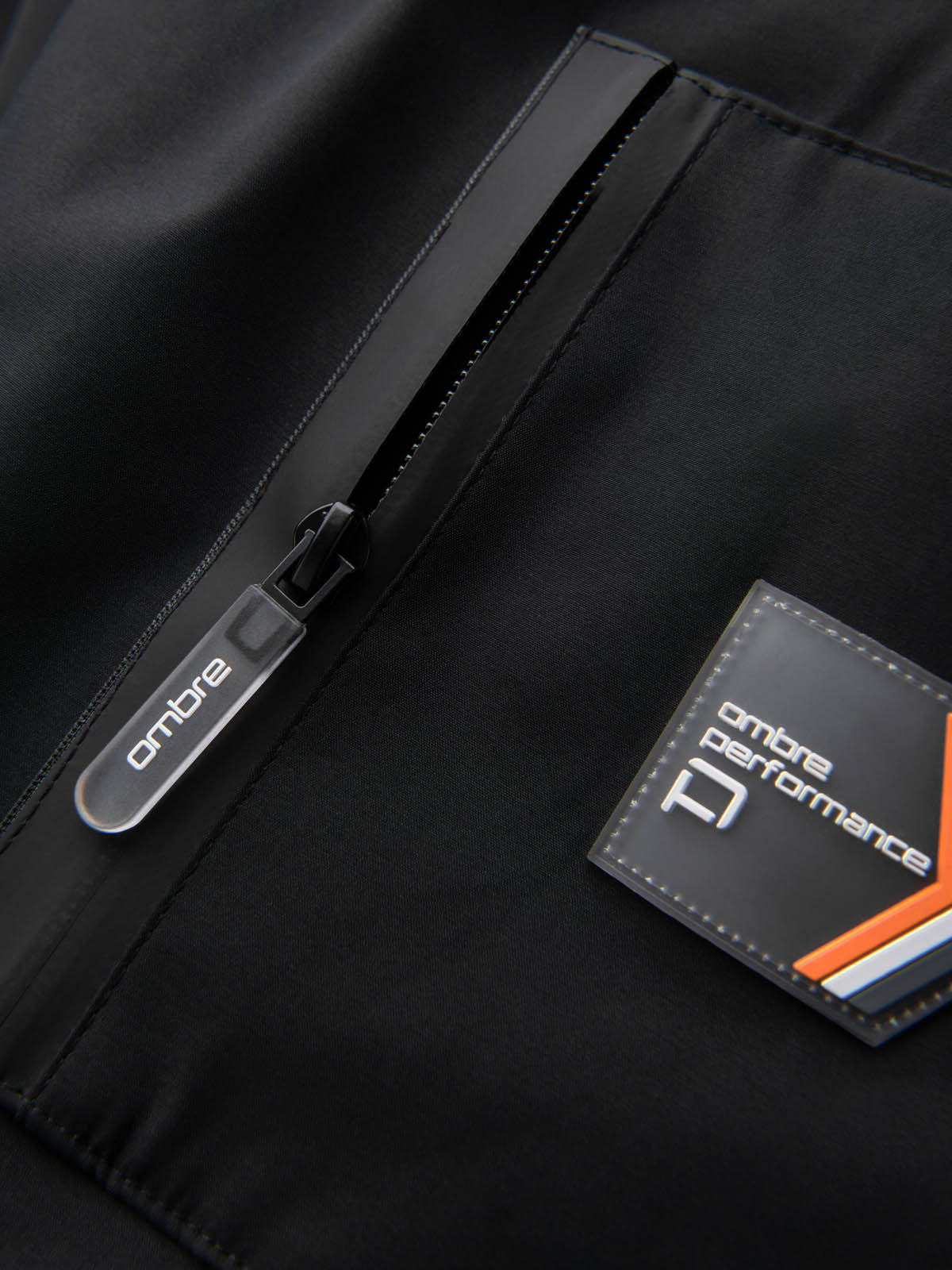 Ombre Men's long seasonal outdoor style jacket - black