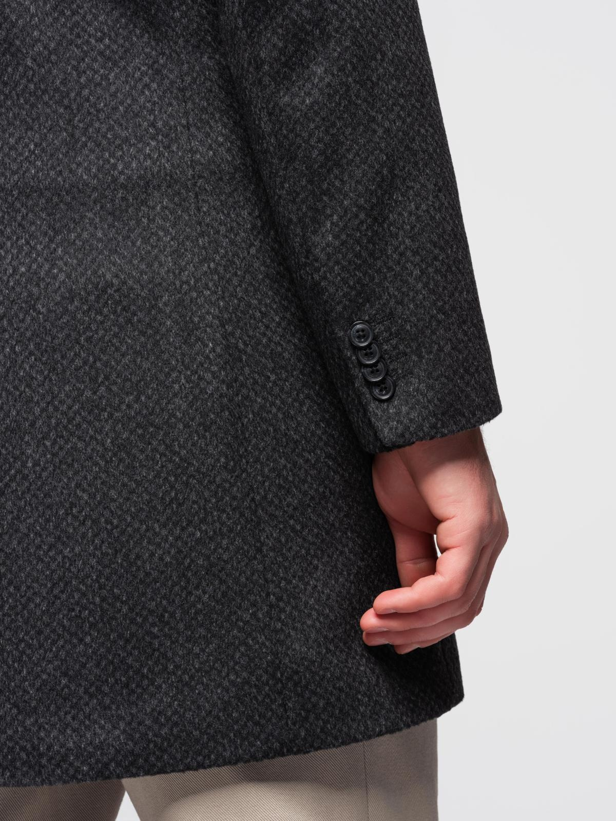 Ombre Unbuttoned men&#039;s wool blend coat - graphite