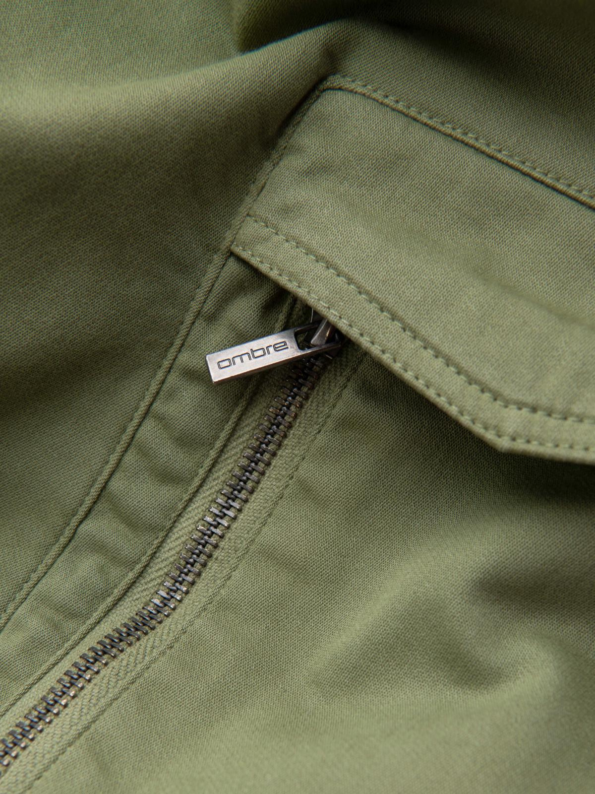 Ombre Men's knit joggers with cargo pockets - olive