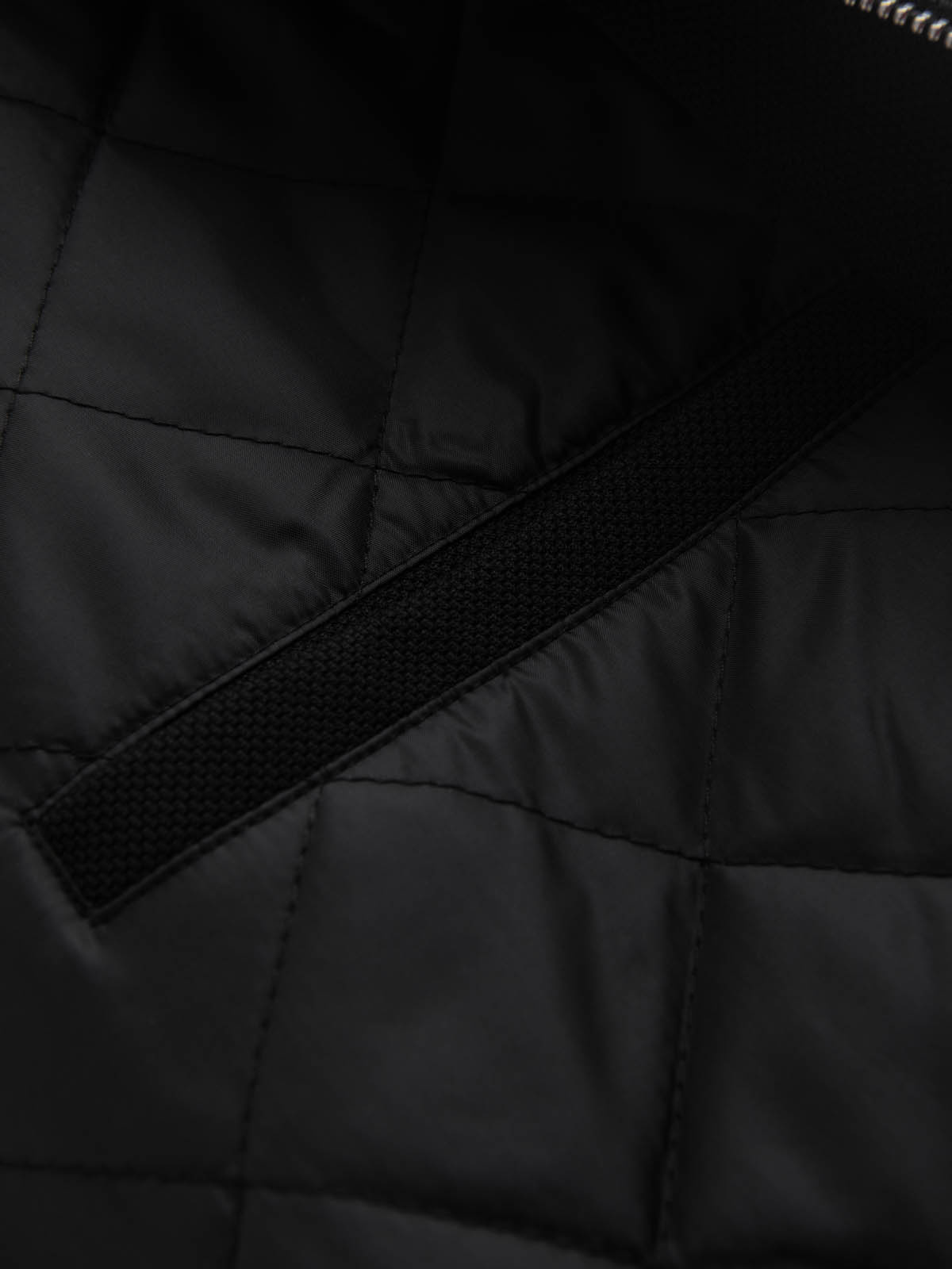 Ombre Men&#039;s biker jacket with collar and pockets - black