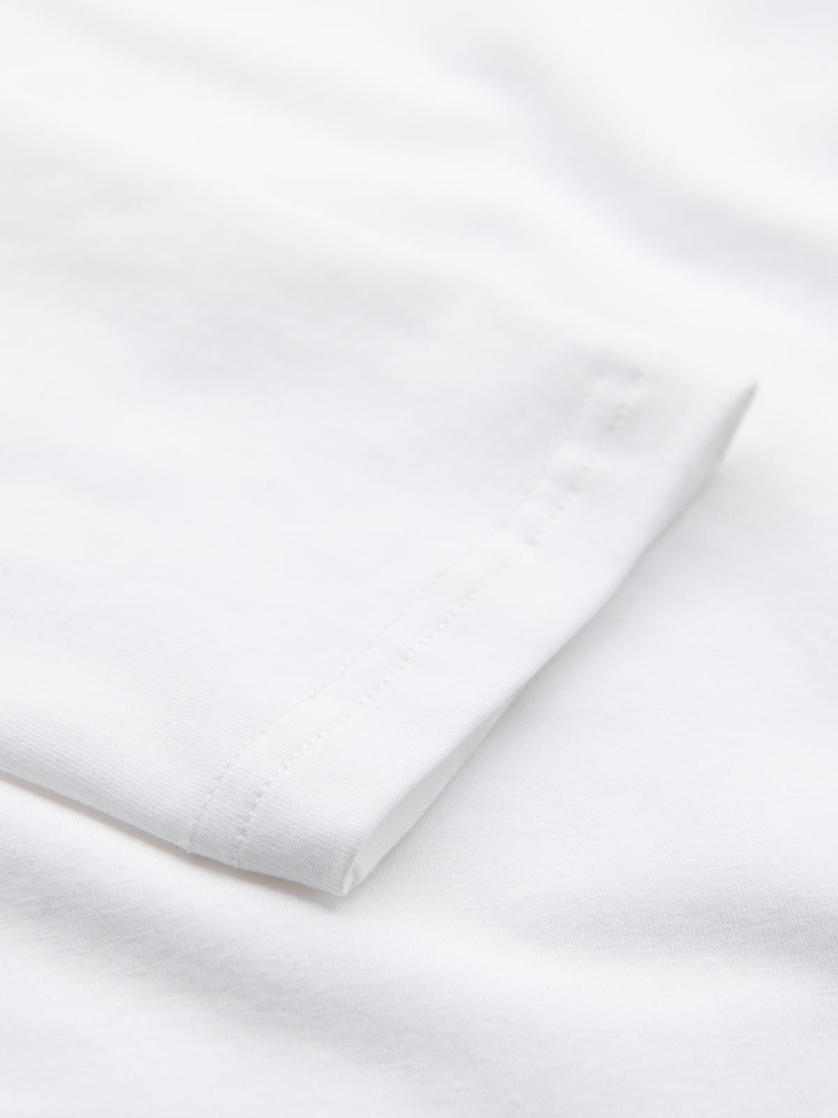 Ombre Men's SLIM FIT longsleeve with elastane and print - white
