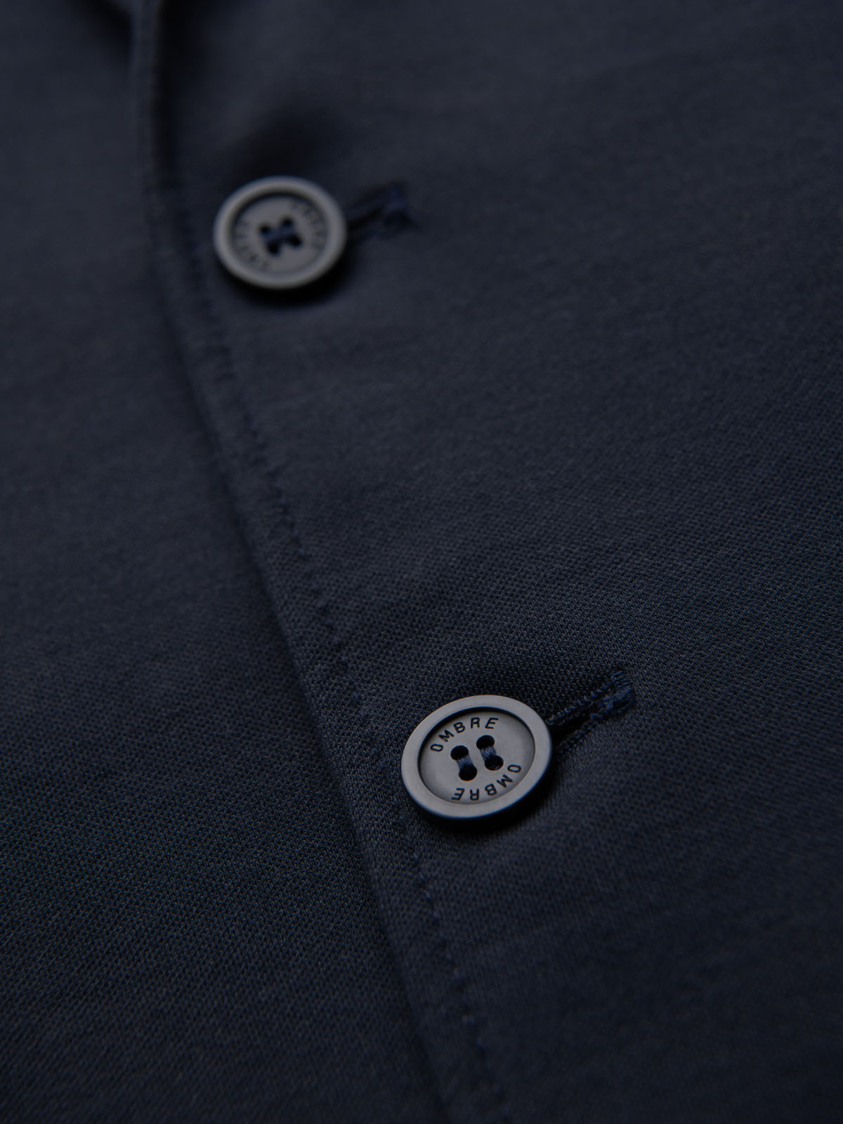 Ombre Men's SLIM knit jacket with subtle texture - navy blue