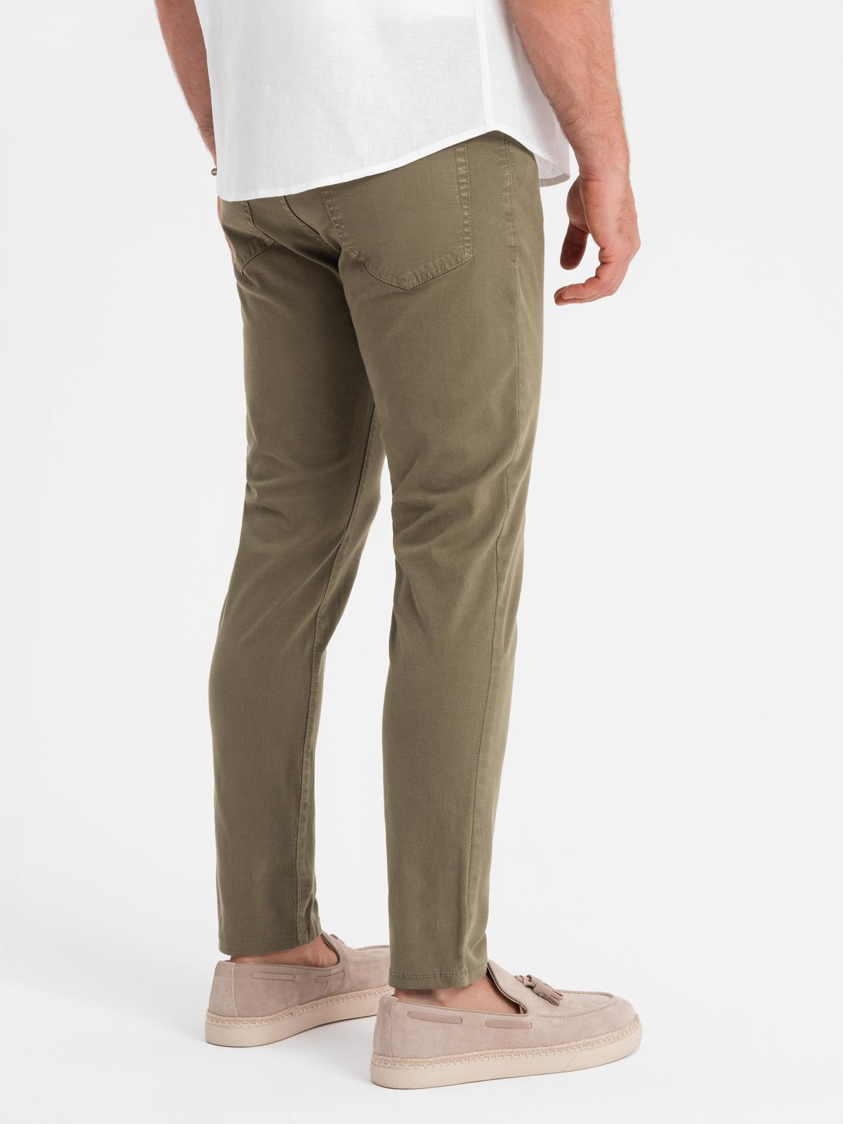 Ombre Men's tailored chino pants - olive
