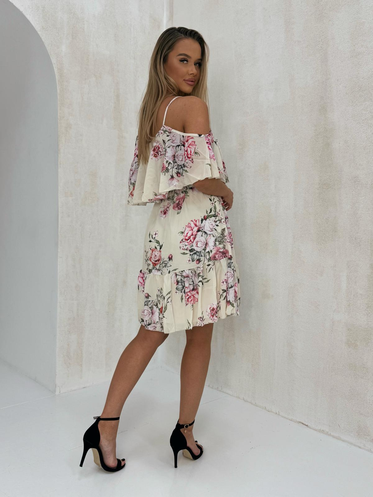 Edoti Strapless floral dress DL