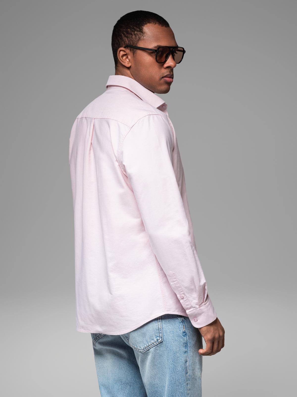 Ombre Cotton pastel men&#039;s oxford shirt - peach