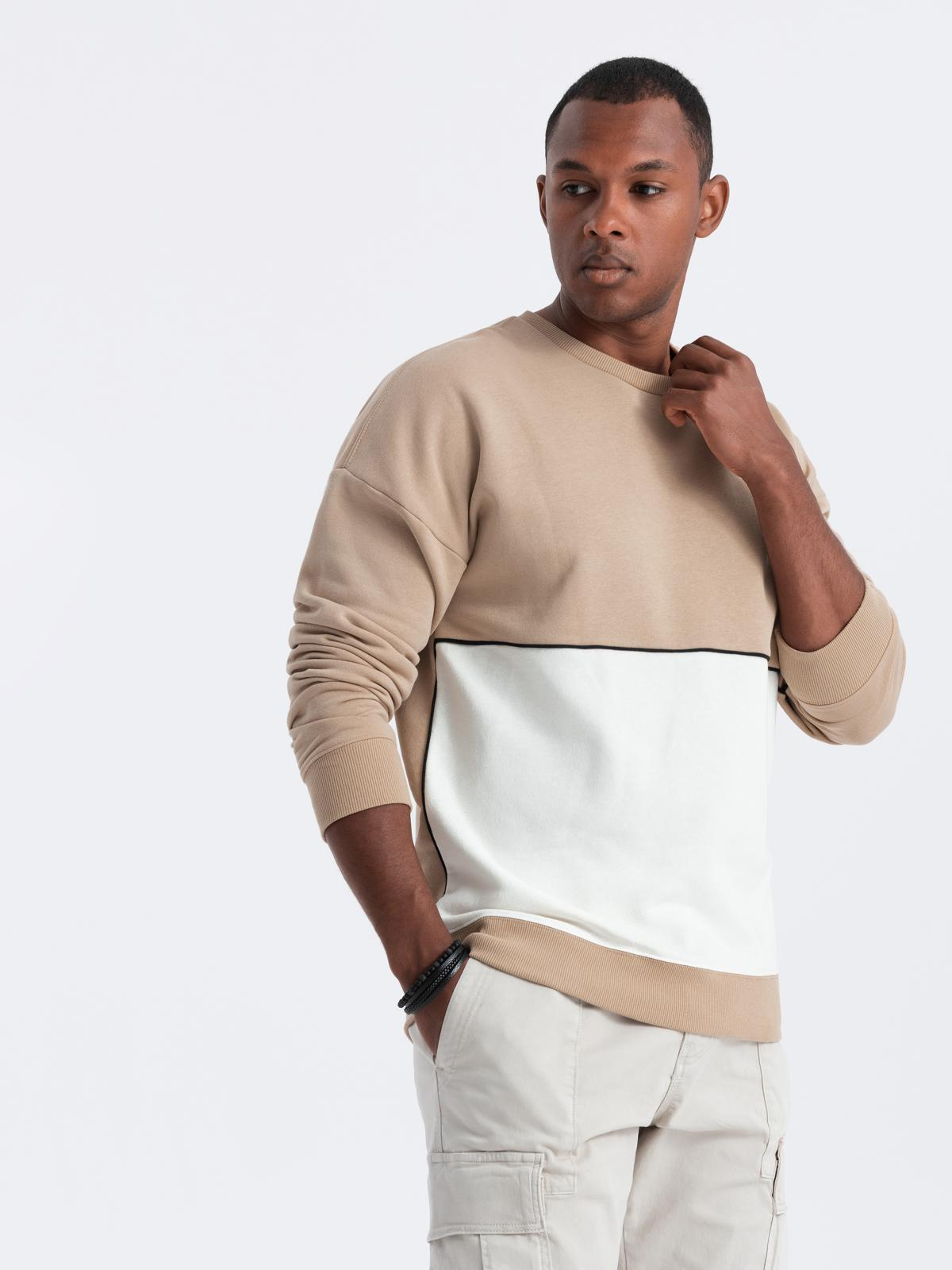 Ombre Men's OVERSIZE sweatshirt with contrasting color combination