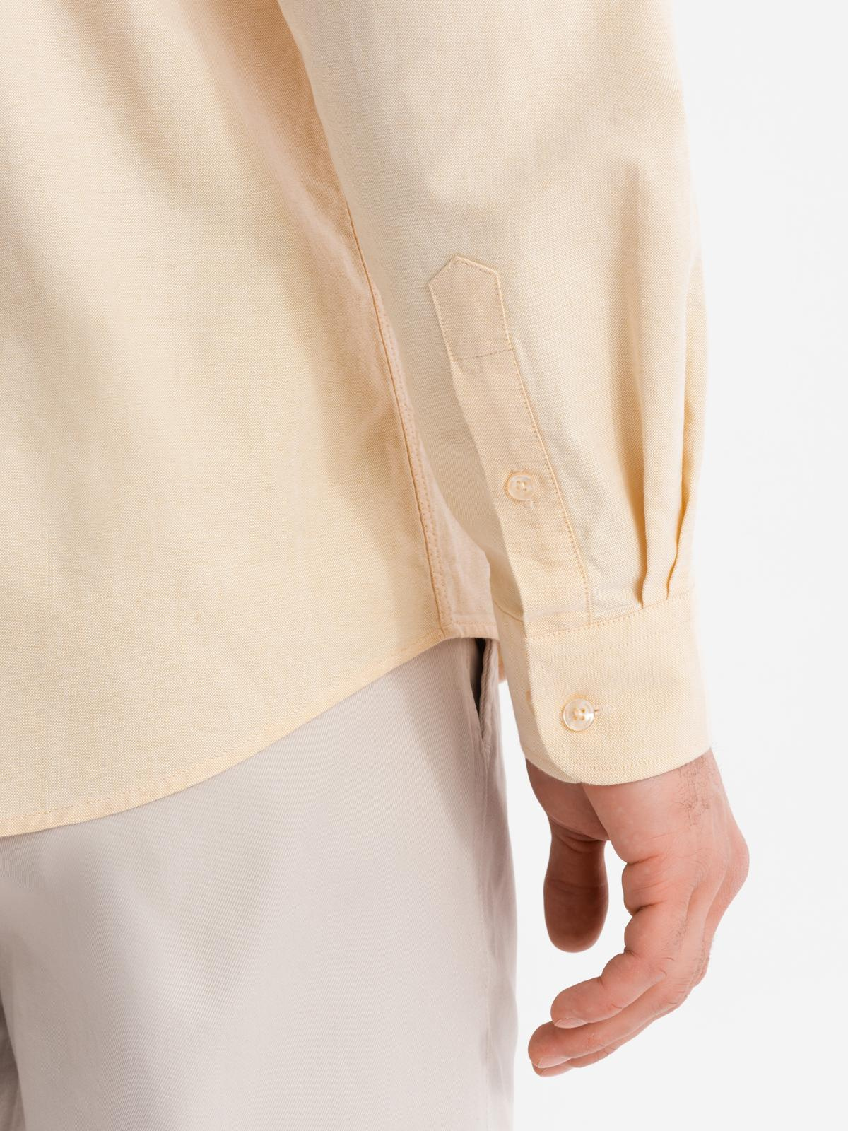 Ombre Pastel cotton men&#039;s oxford shirt - bright yellow