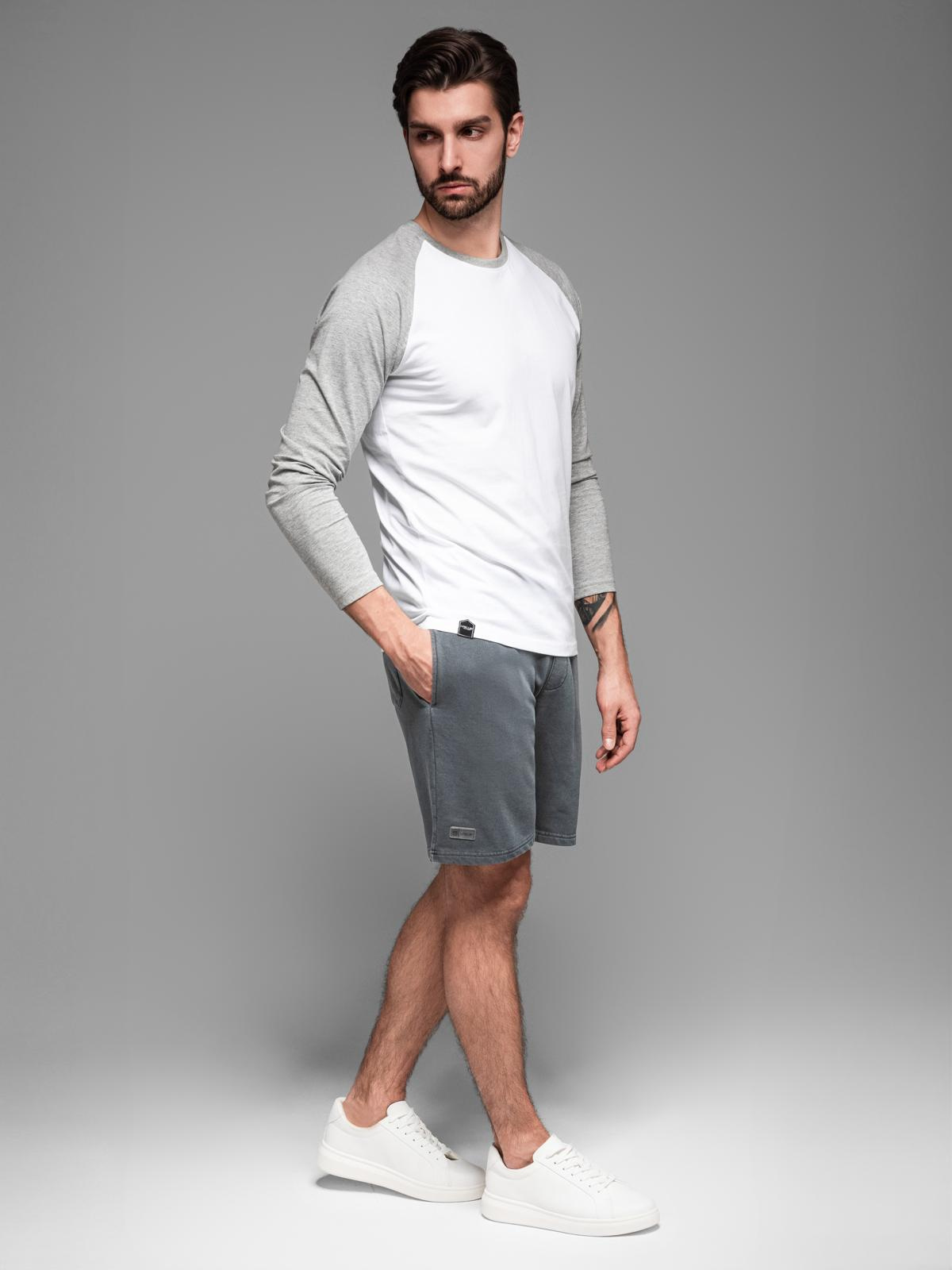 Ombre Men&#039;s RELAXED FIT tracksuit short shorts in athleisure style - graphite