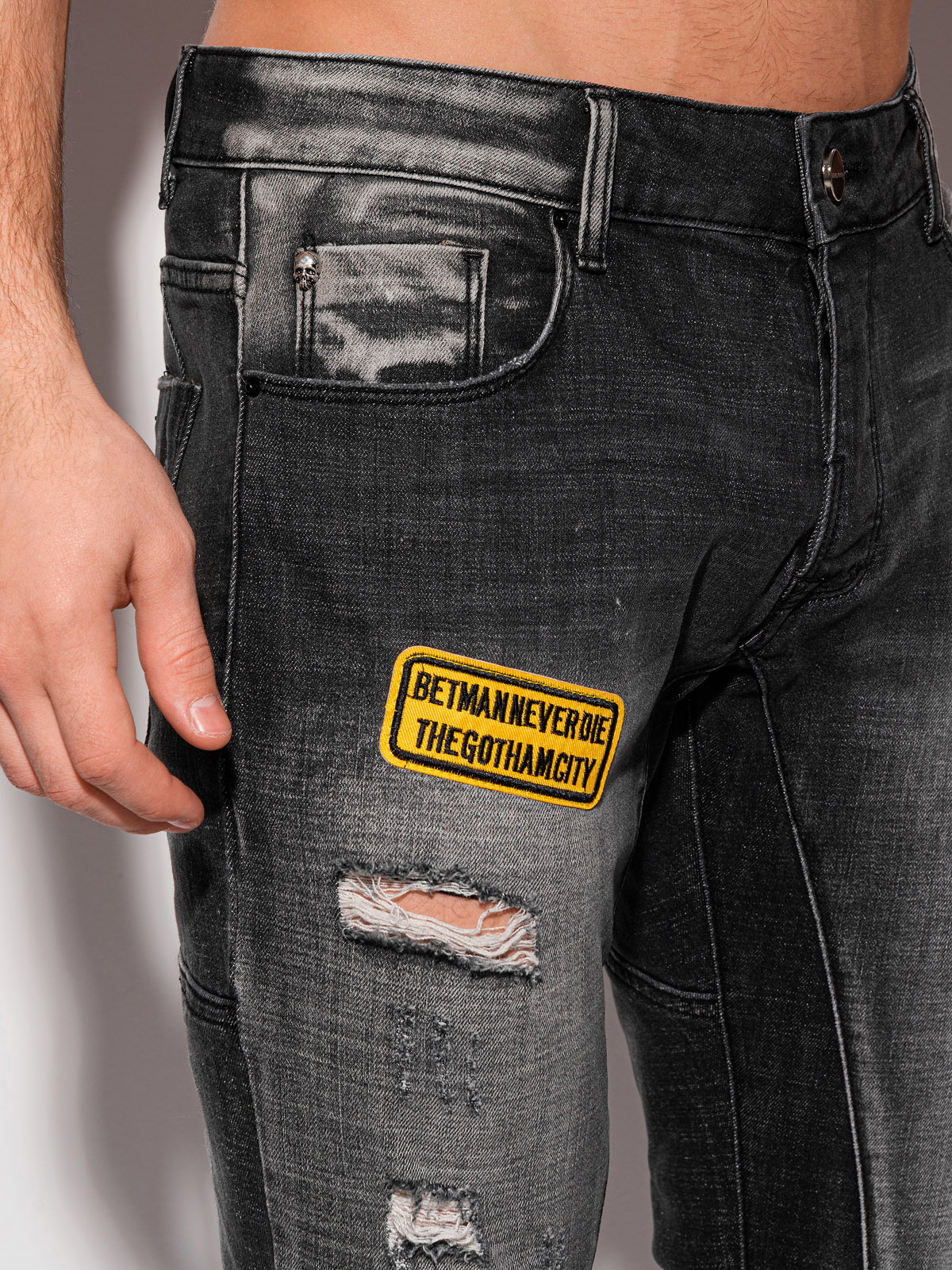 Blugi pentru bărbați Edoti P1303/black_120650