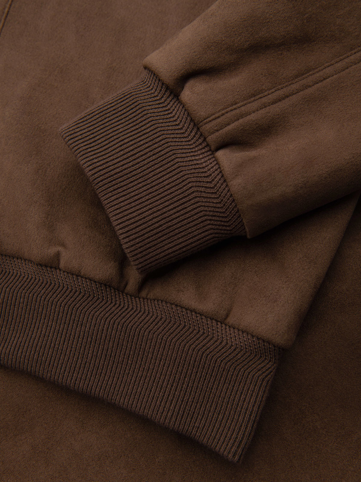 Ombre Men&#039;s imitation suede bomber jacket - brown