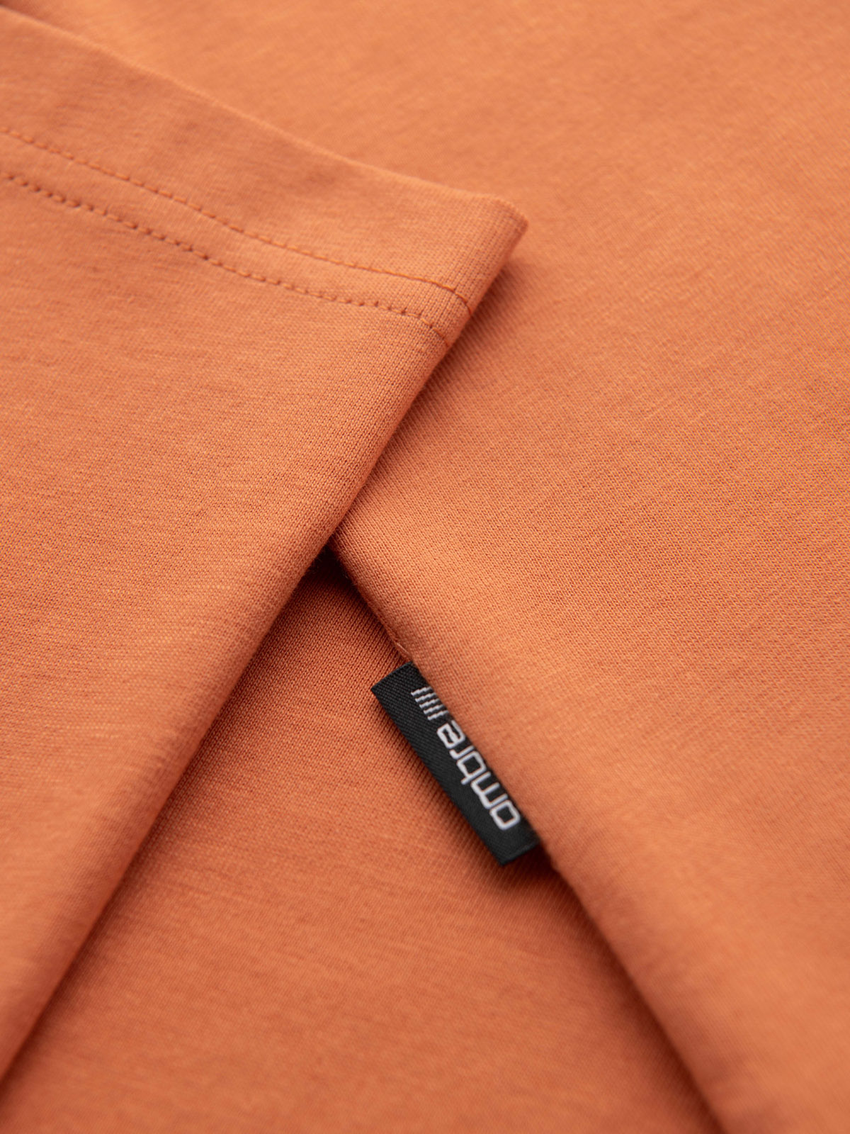 Ombre Men's cotton t-shirt with printed pocket - orange