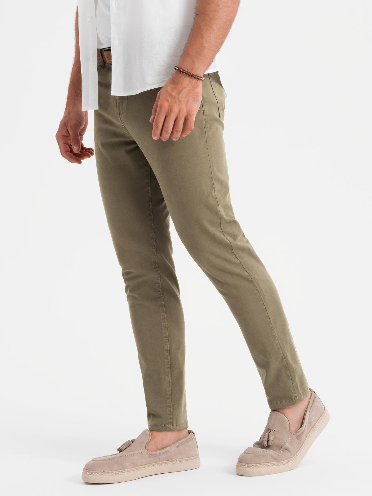 Ombre Men's tailored chino pants - olive