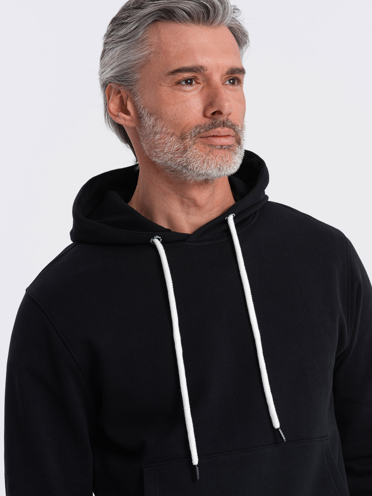 Ombre Men&#039;s kangaroo sweatshirt with hood - black