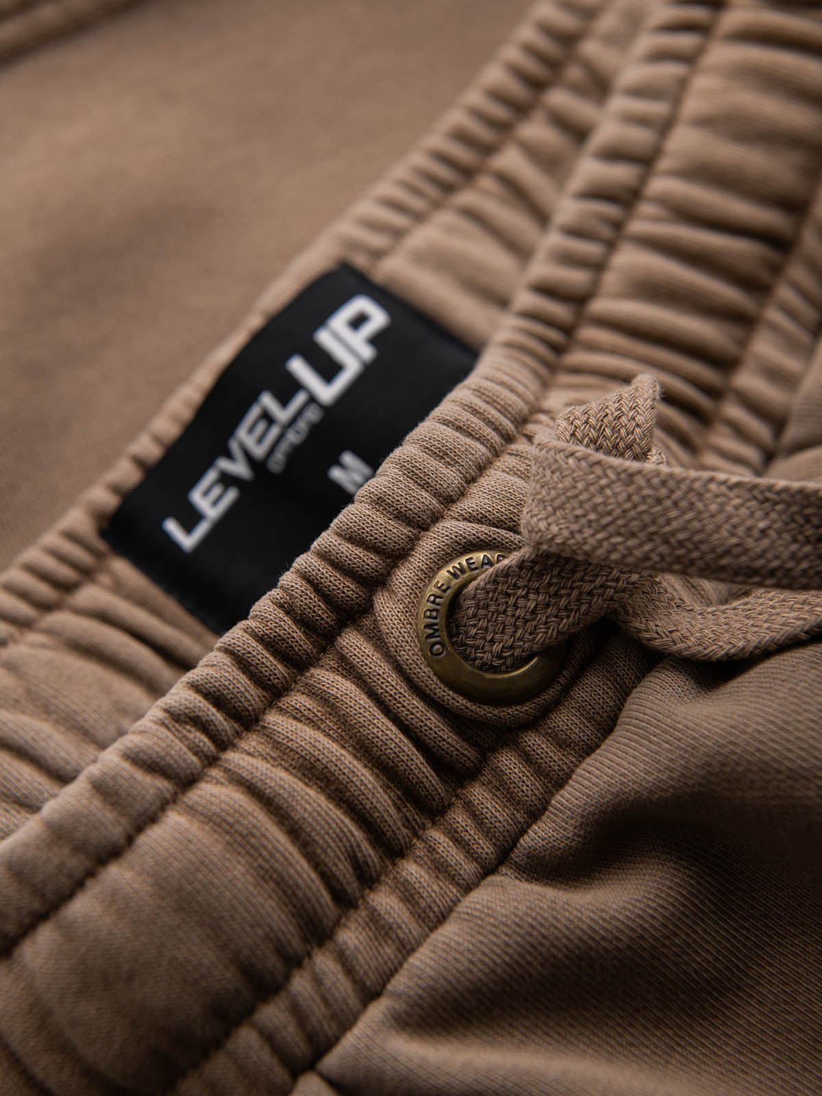 Ombre RELAXED FIT men&#039;s athleisure style short sweat shorts - light brown