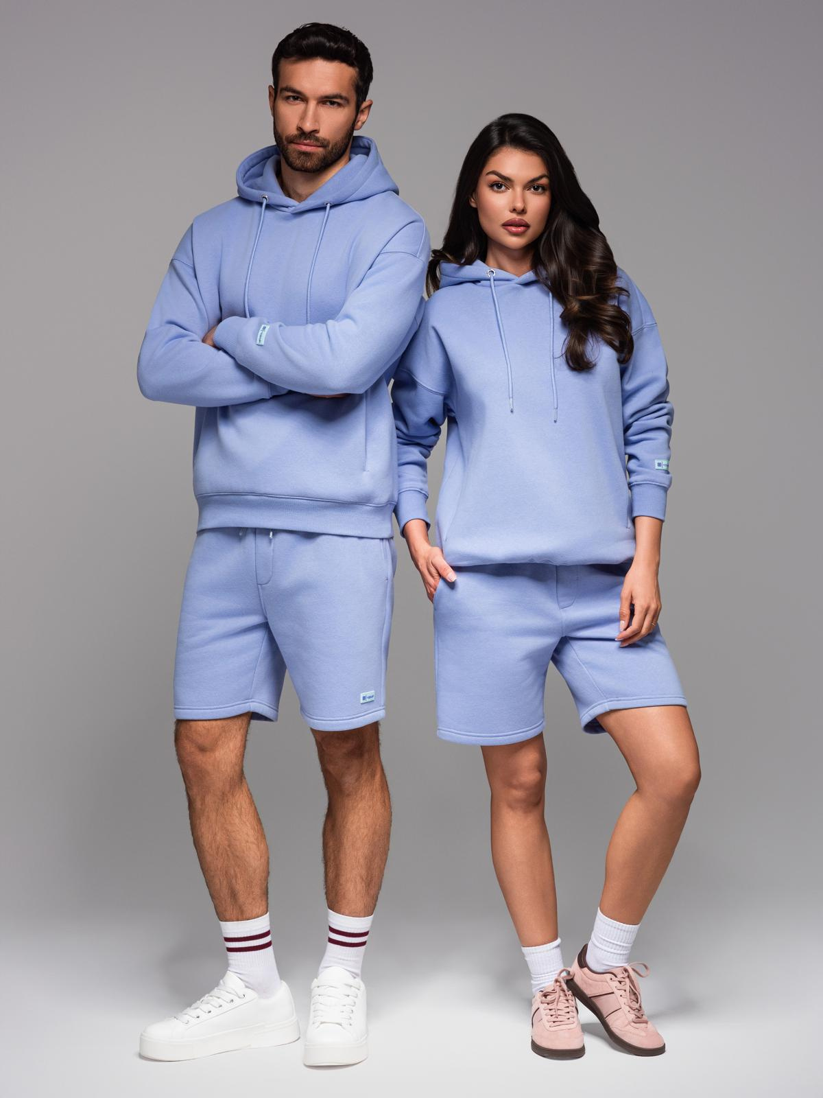Ombre Unisex sweatshirt with hood and pockets - lavender