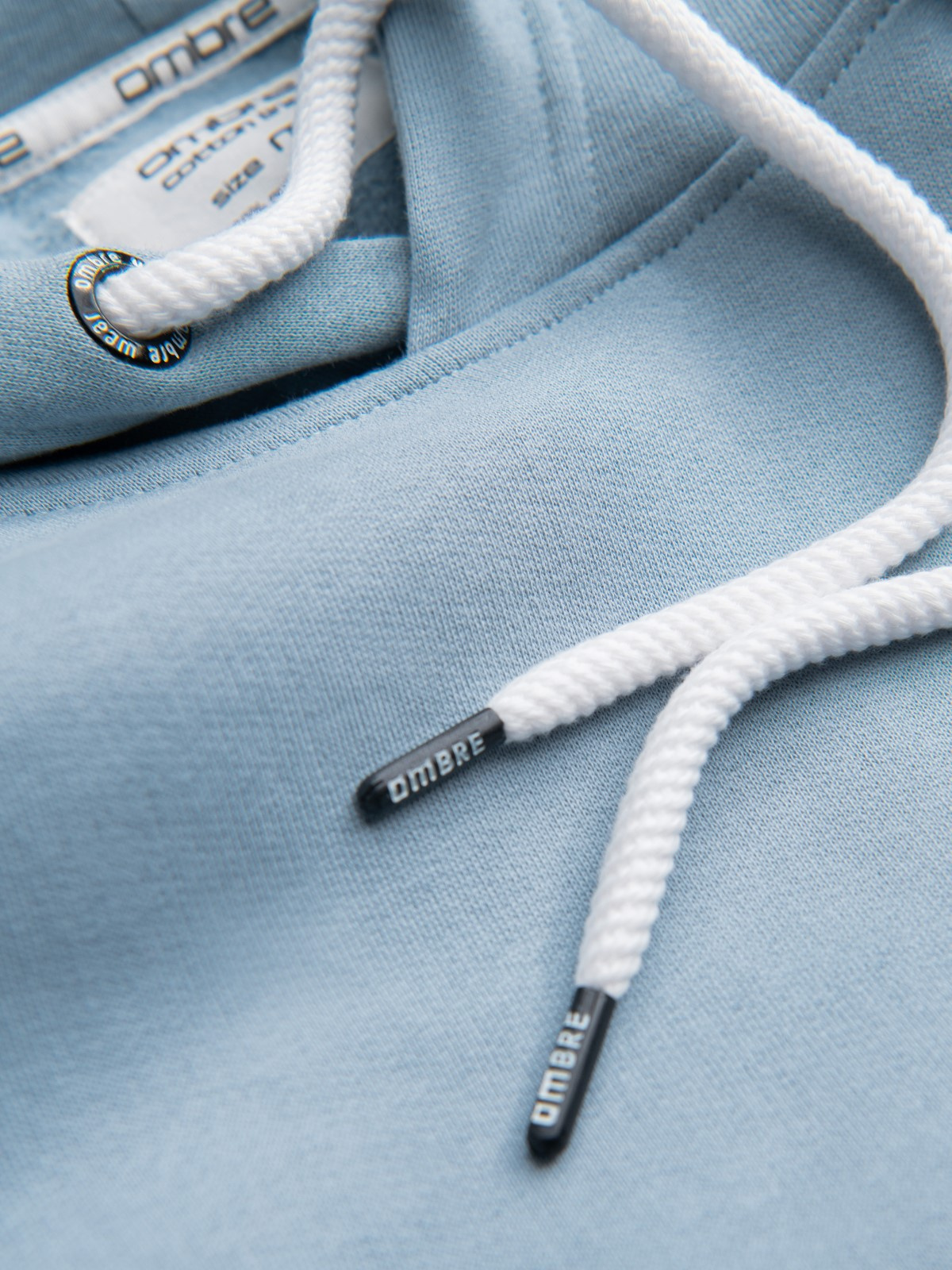 Ombre Men&#039;s kangaroo sweatshirt with hood - blue