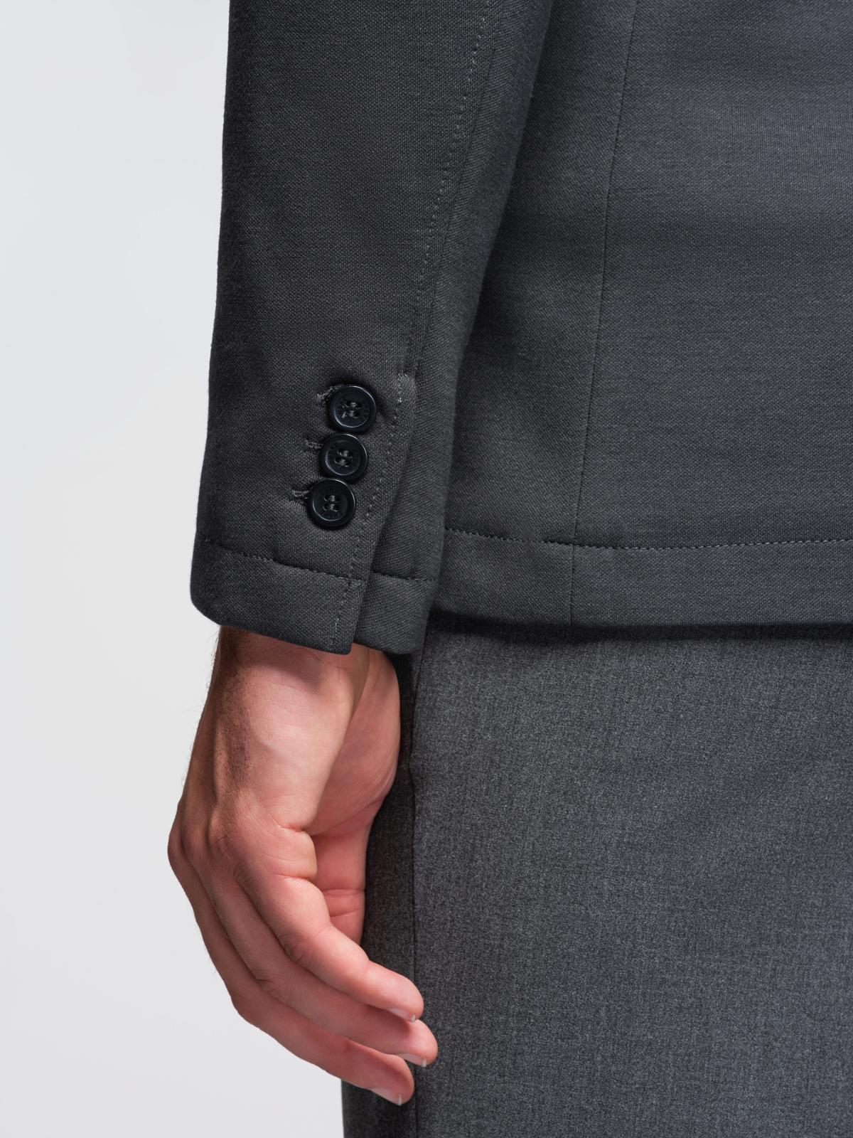 Ombre Men&#039;s SLIM knit jacket with subtle texture - graphite