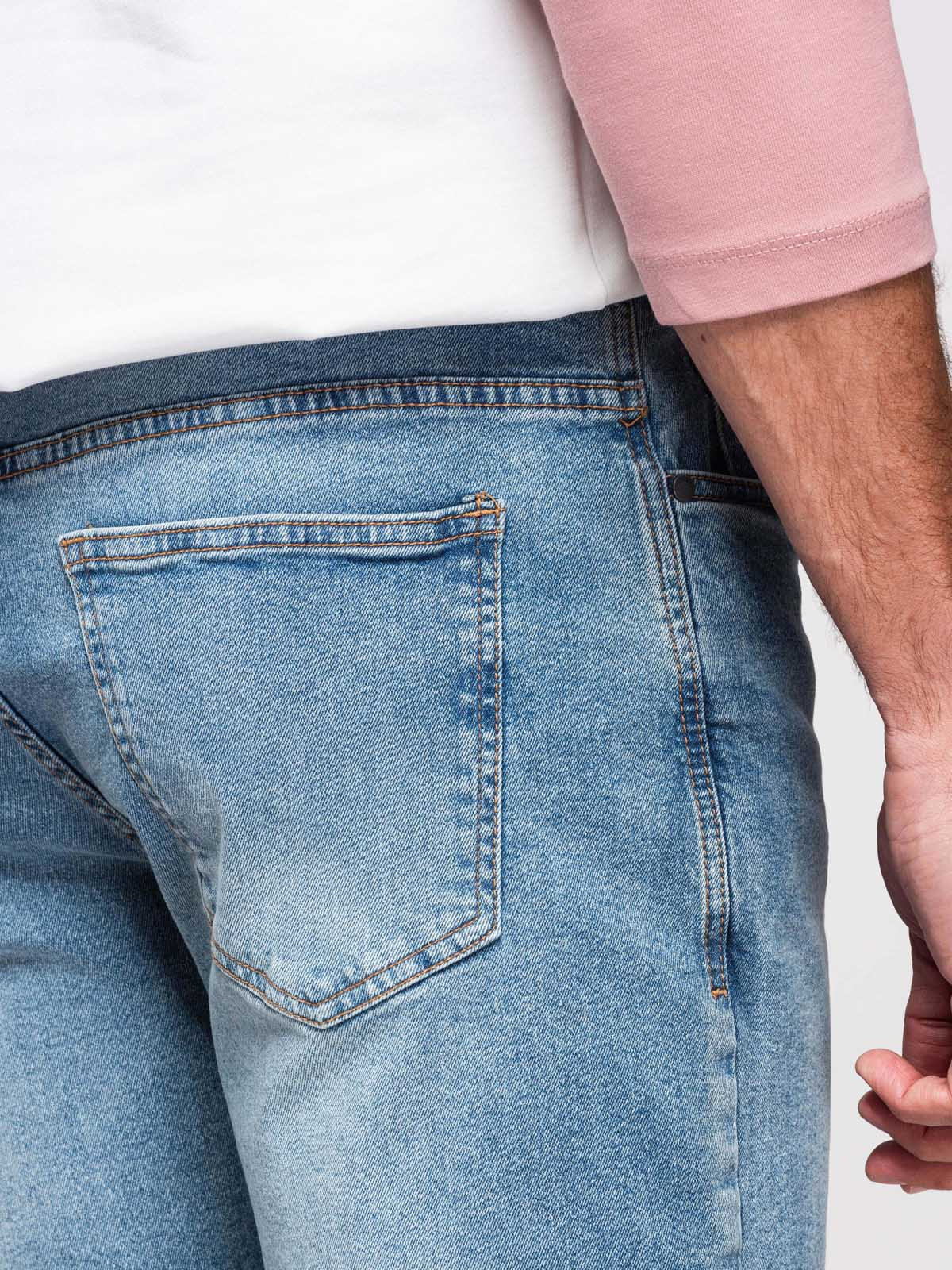 Ombre Denim men's shorts with a classic cut - light blue