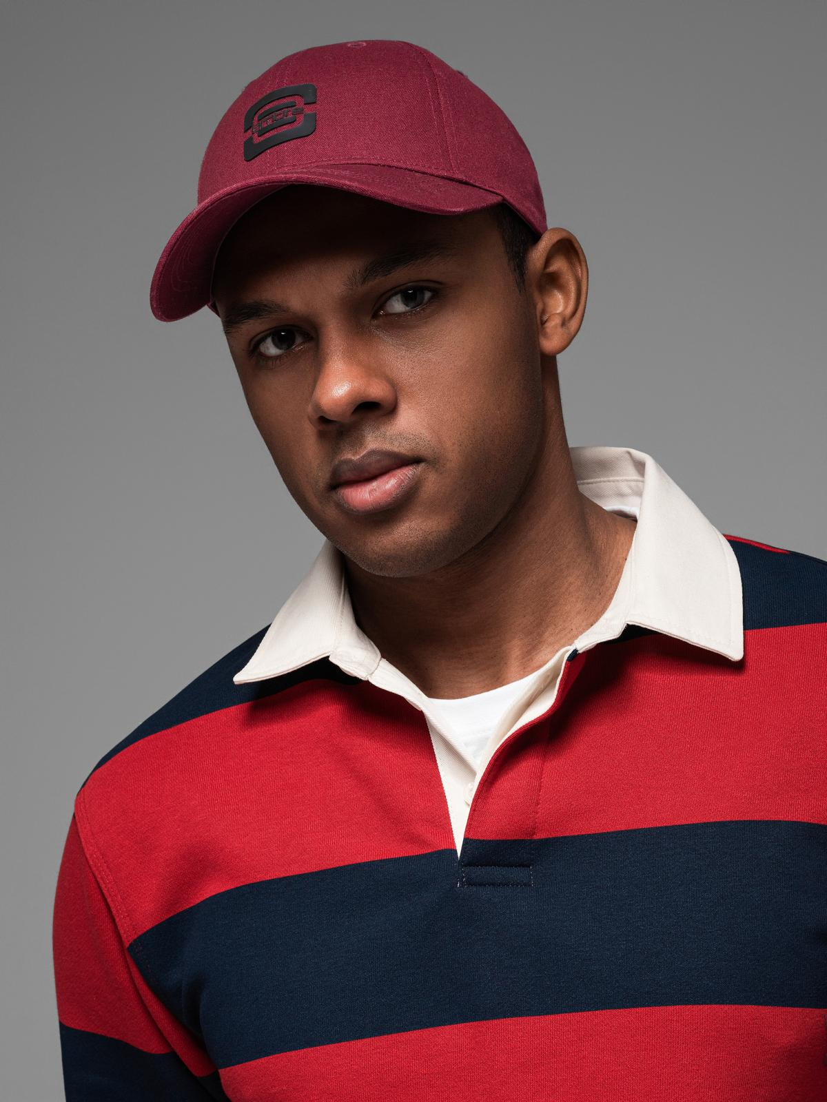 Ombre Men&#039;s baseball cap with logo - maroon