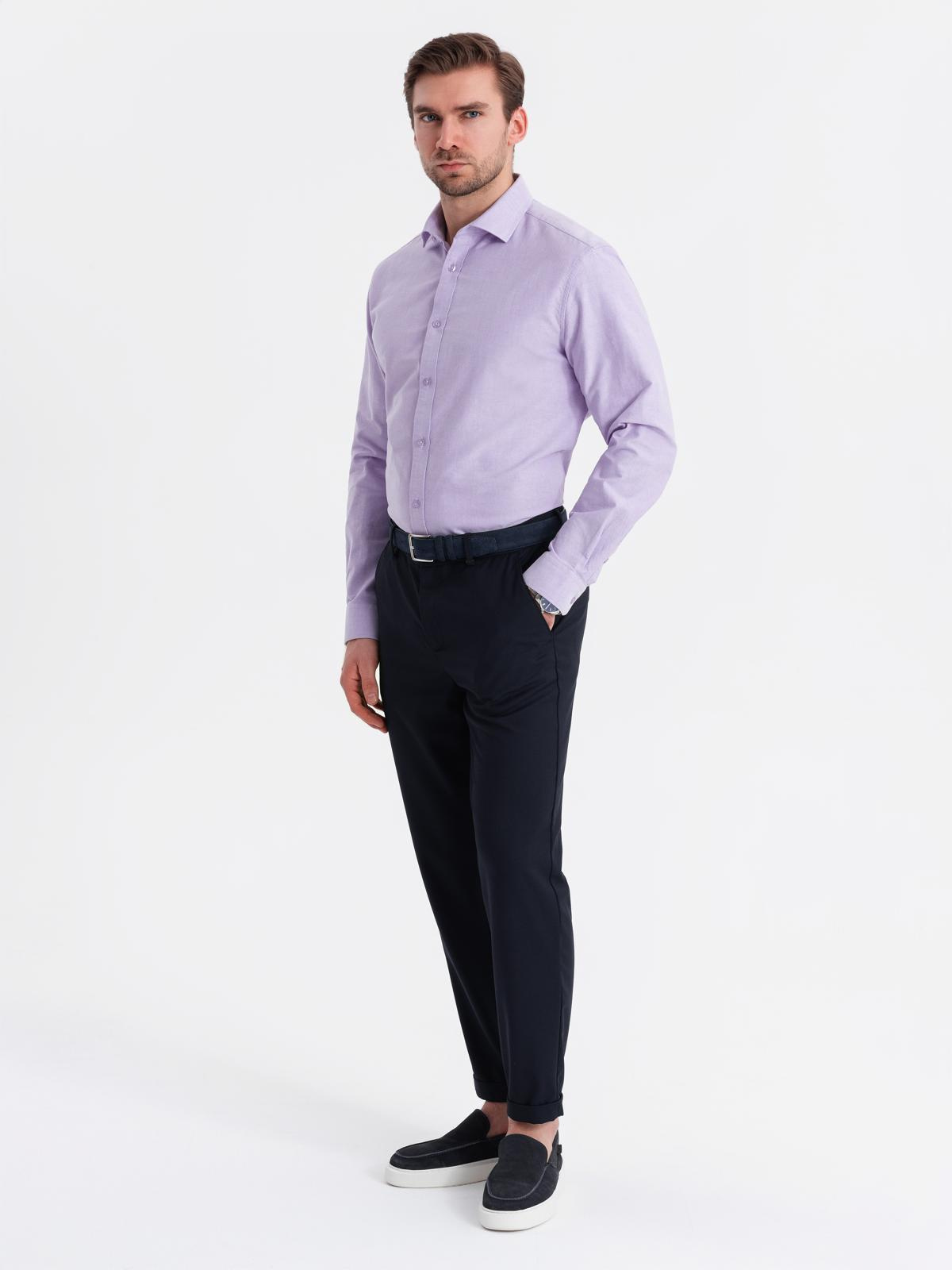 Ombre Men's cotton pastel oxford shirt - lavender