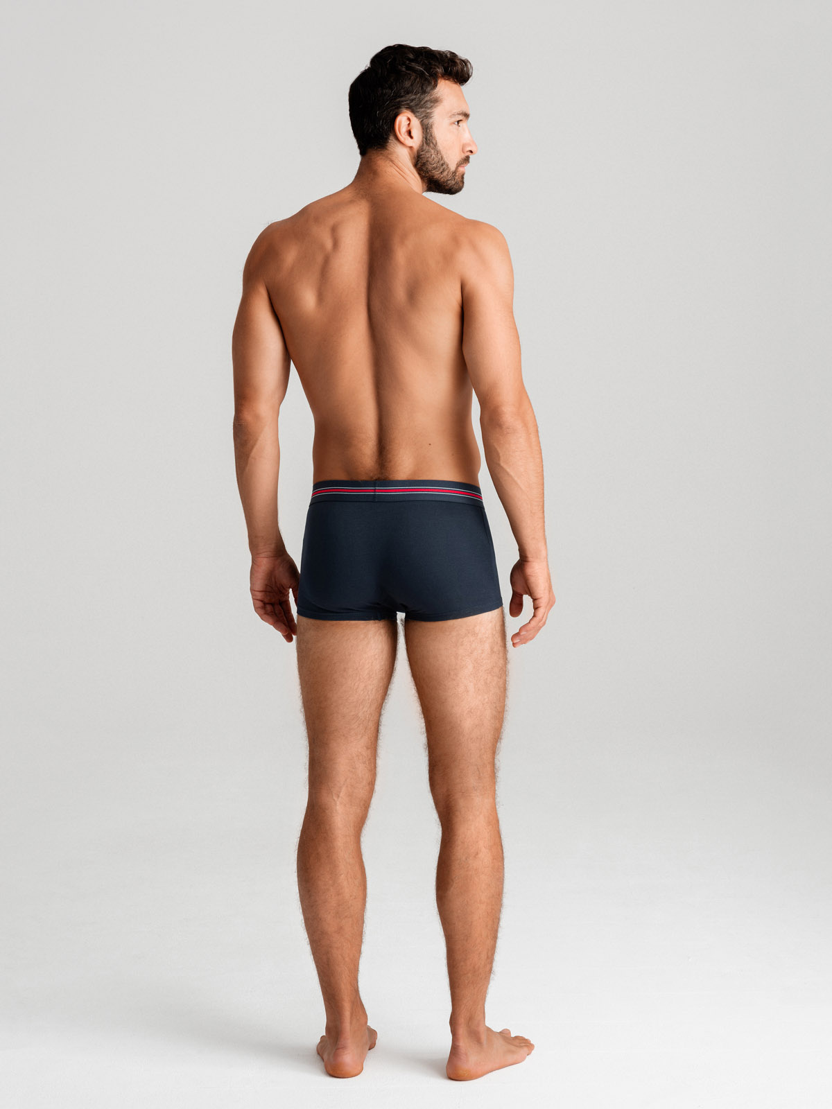 Ombre Classic fit men&#039;s boxer shorts with striped elastic band - 3 pack mix OM-UNBO